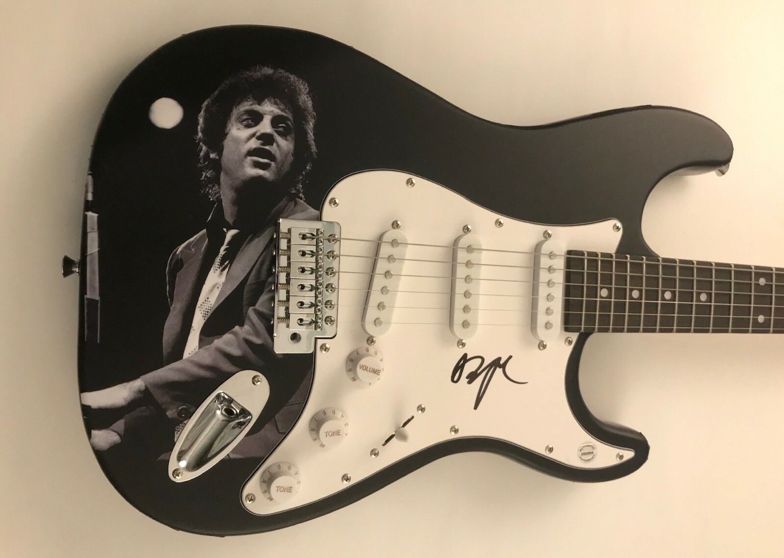 GFA Piano Man Legend * BILLY JOEL * Signed Custom Skin Electric Guitar COA