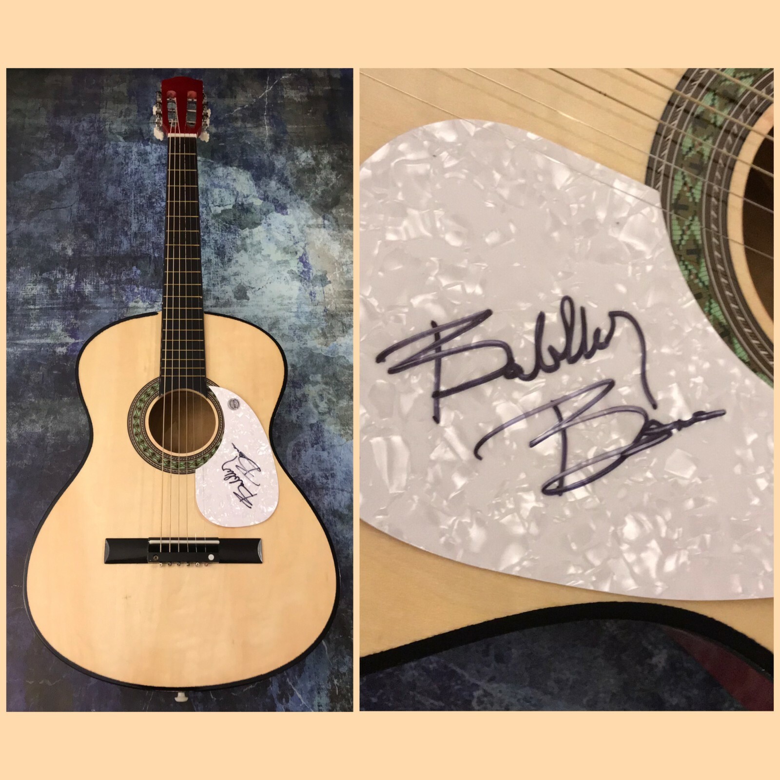 GFA Marie Laveau & Detroit City * BOBBY BARE * Signed Acoustic Guitar B2 COA
