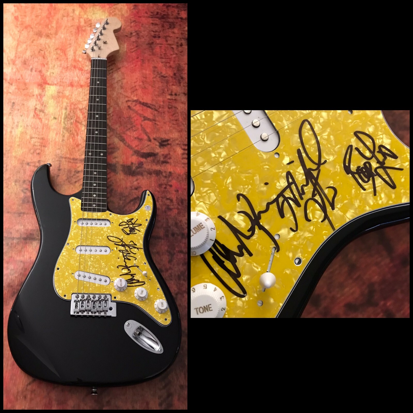 GFA Bill Michael & Allen x3 Band * FIREHOUSE * Signed Electric Guitar COA