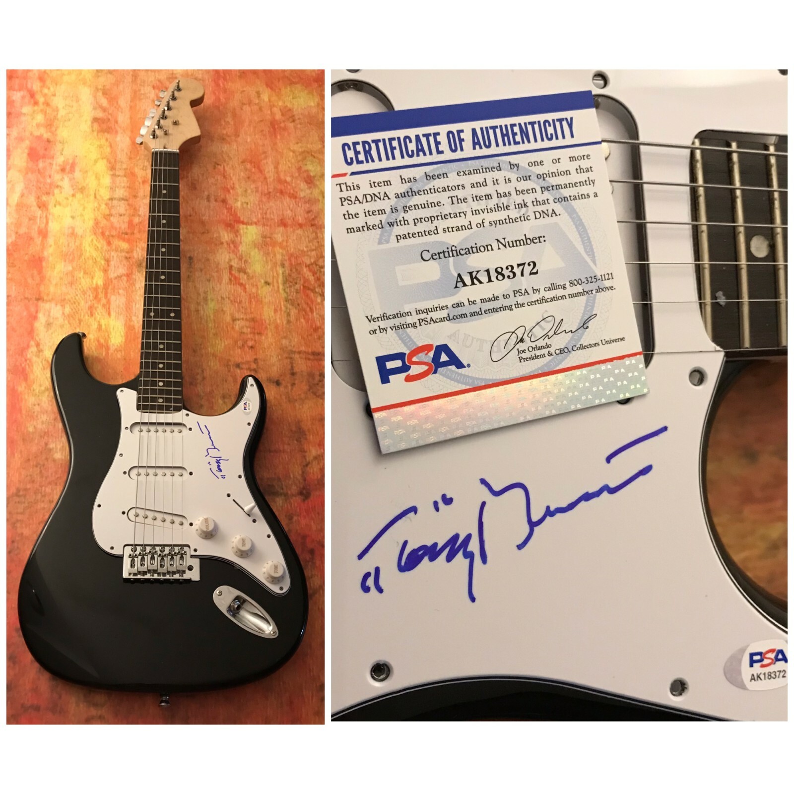 PSA I Left My Heart in SF * TONY BENNETT * Signed Electric Guitar PROOF COA