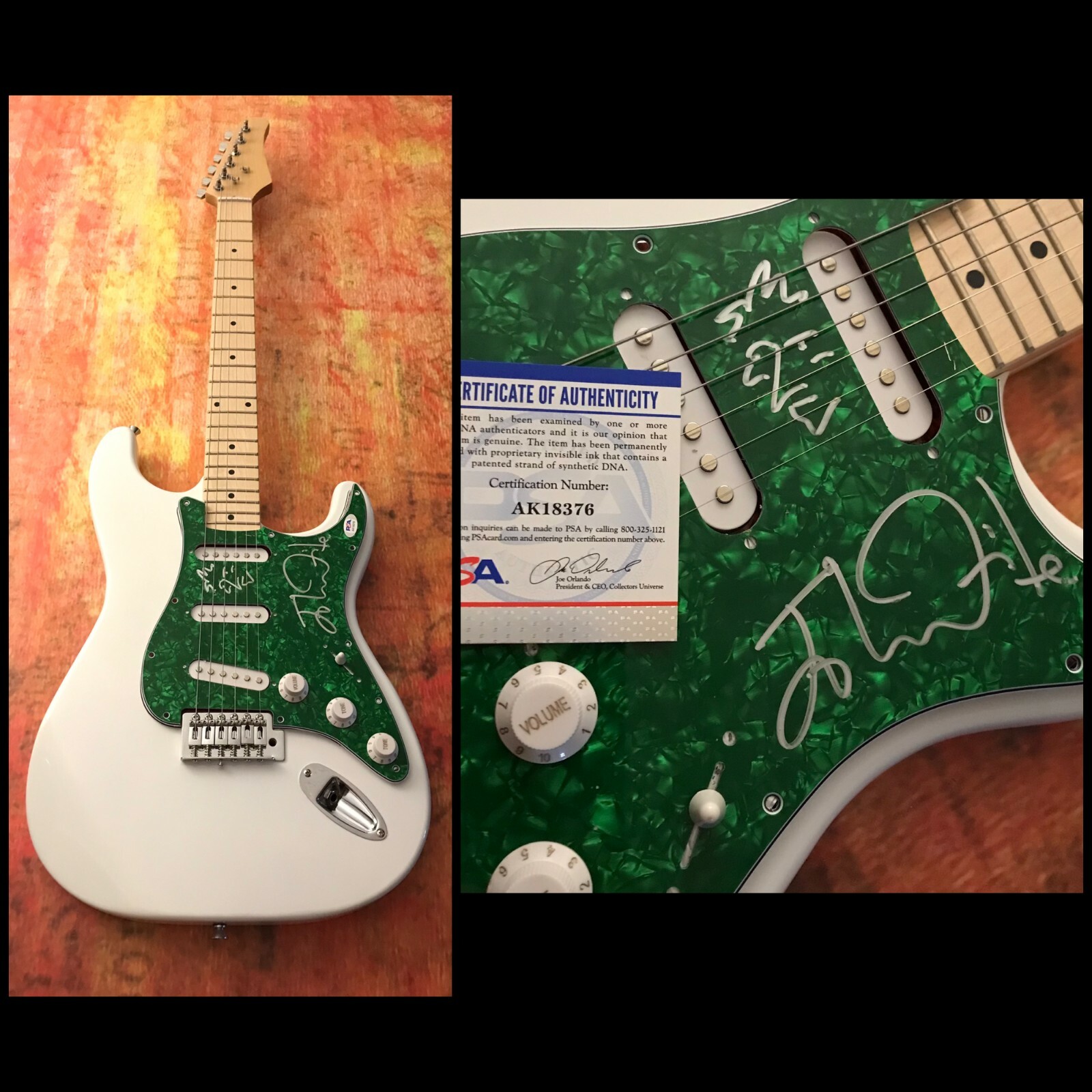 PSA Bad English Missing You * JOHN WAITE * Signed Electric Guitar w/Sketch COA