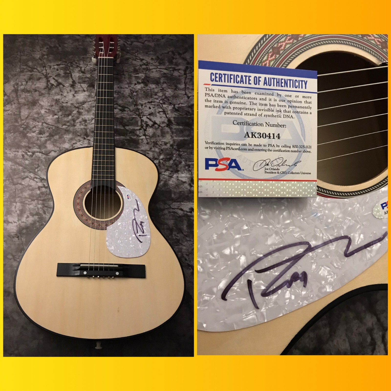 PSA Matchbox 20 Twenty Star * ROB THOMAS * Signed Acoustic Guitar COA