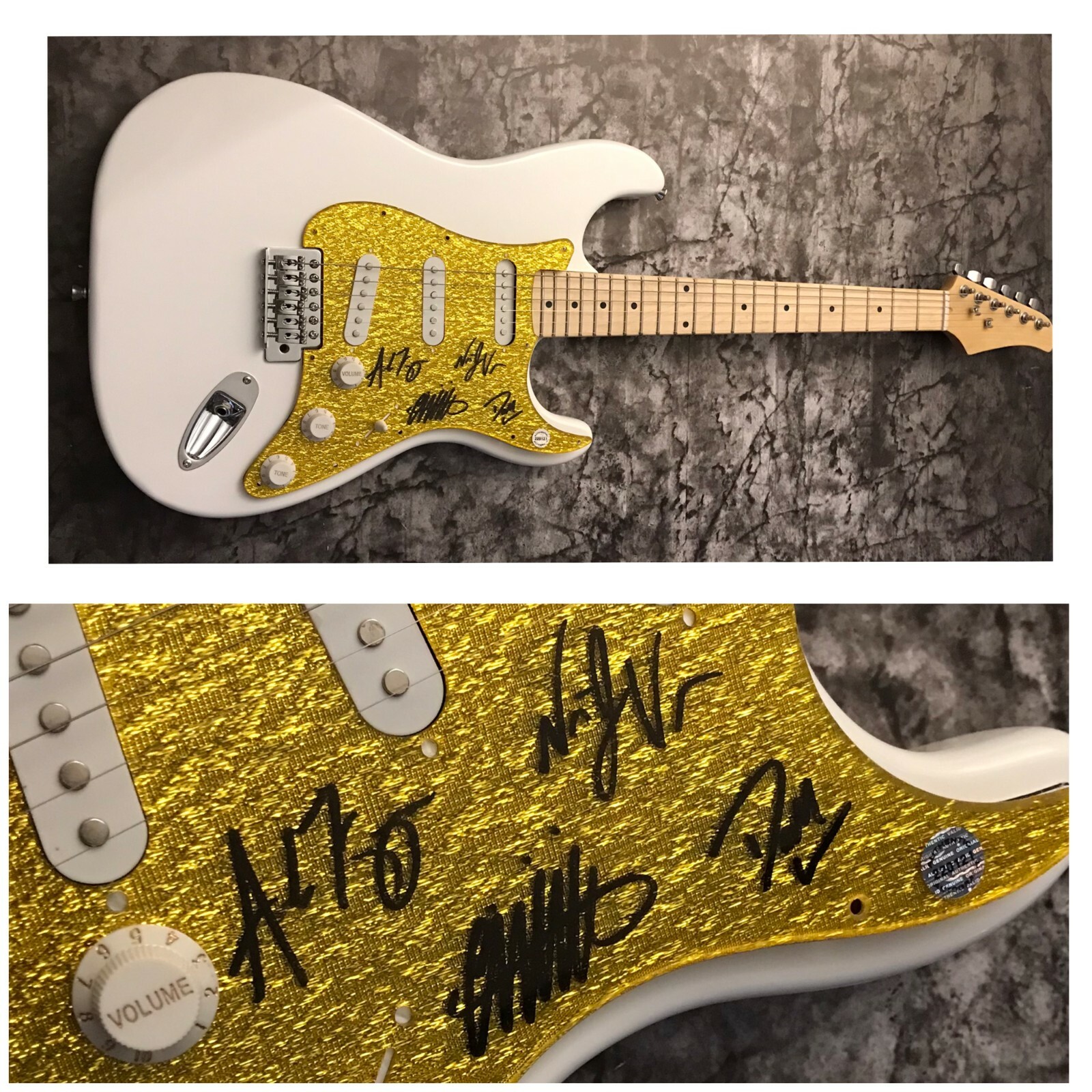 GFA Adornment Collin Walsh x4 Band * GRAYSCALE * Signed Electric Guitar G4 COA