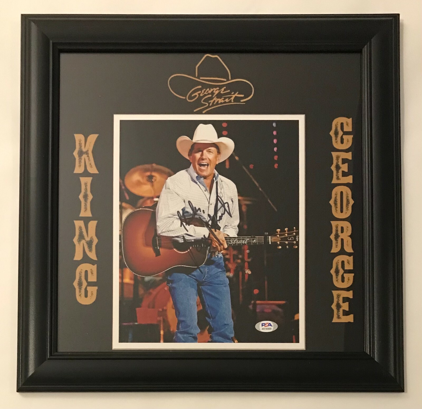 PSA Check Yes or No Country King * GEORGE STRAIT * Signed 8x10 Photo Frame COA