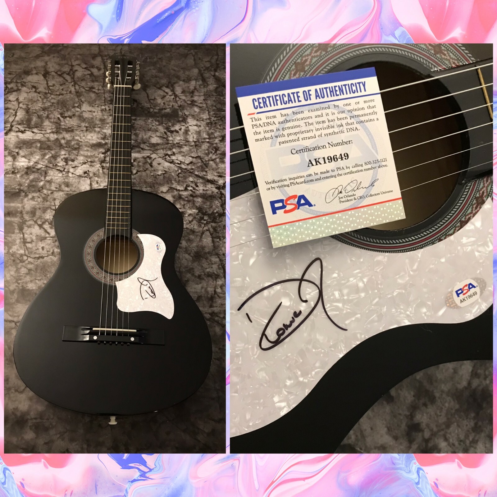 PSA/DNA That's What Fiends Are For * DIONNE WARWICK * Signed Acoustic Guitar COA