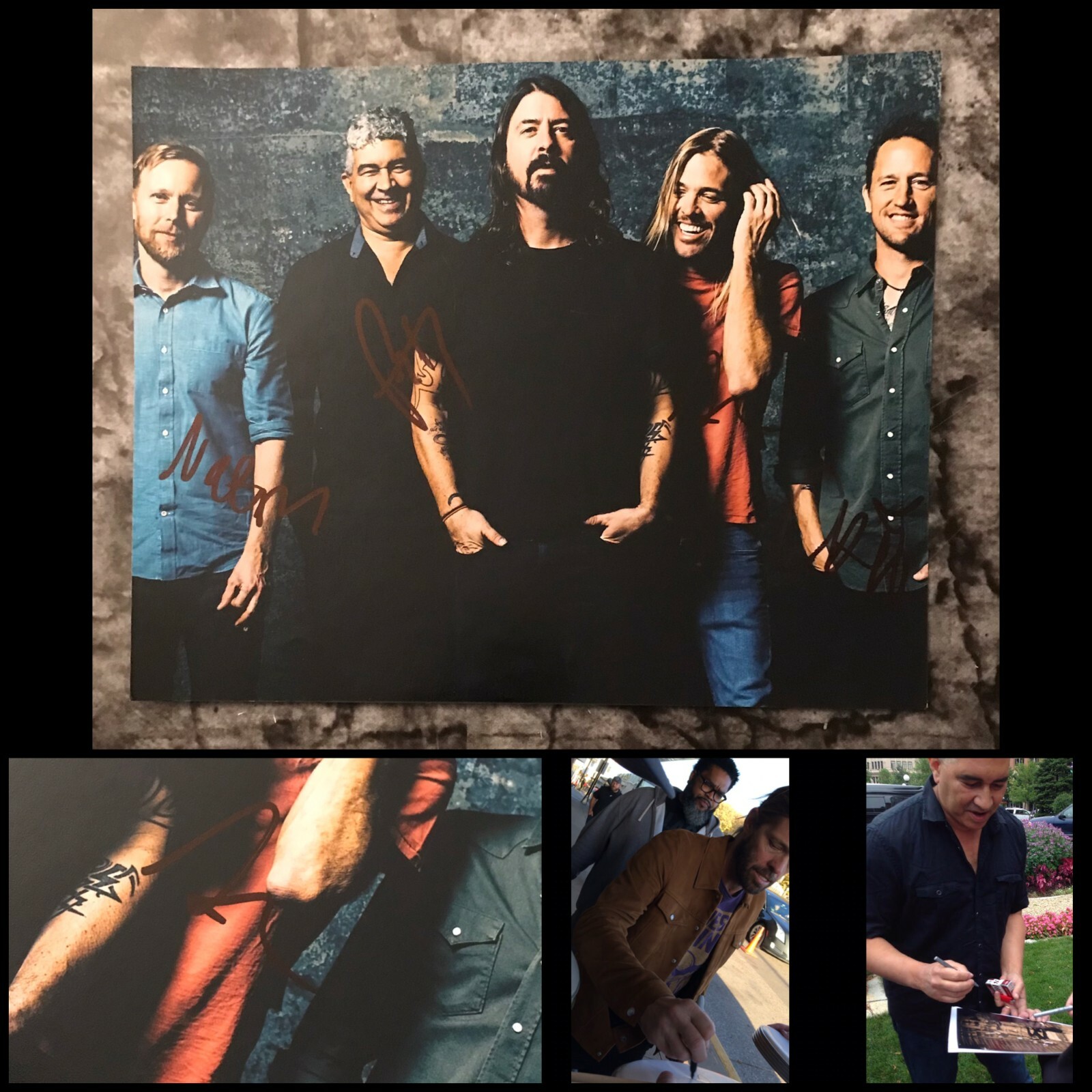 GFA Pat, Chris, Taylor Hawkins & Nate * FOO FIGHTERS * Signed 8x10 Photo COA