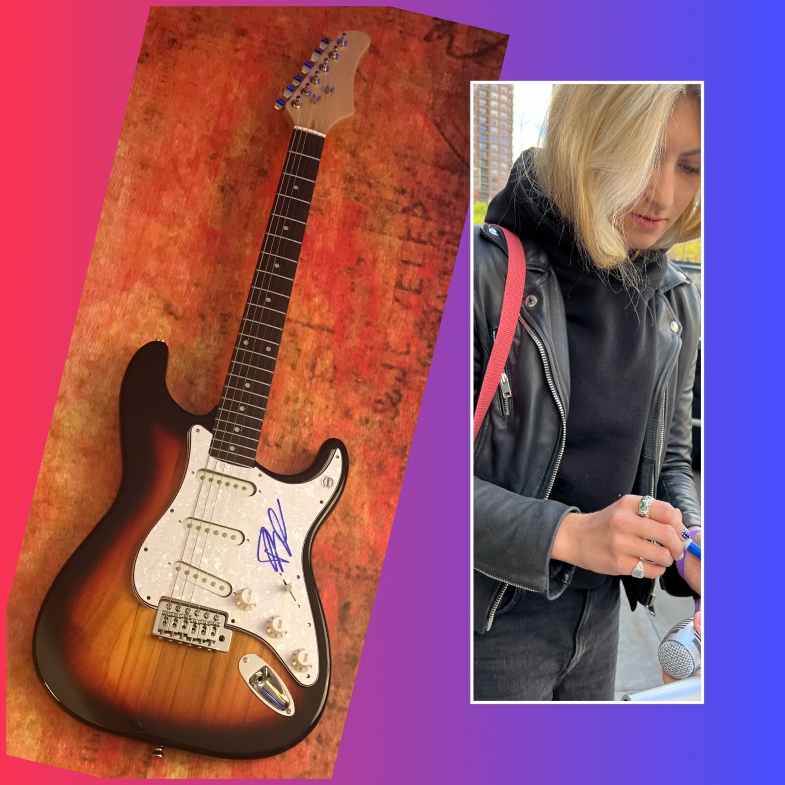 GFA Sexy Figure it Out Star * BLU DeTIGER * Signed Electric Guitar PROOF COA