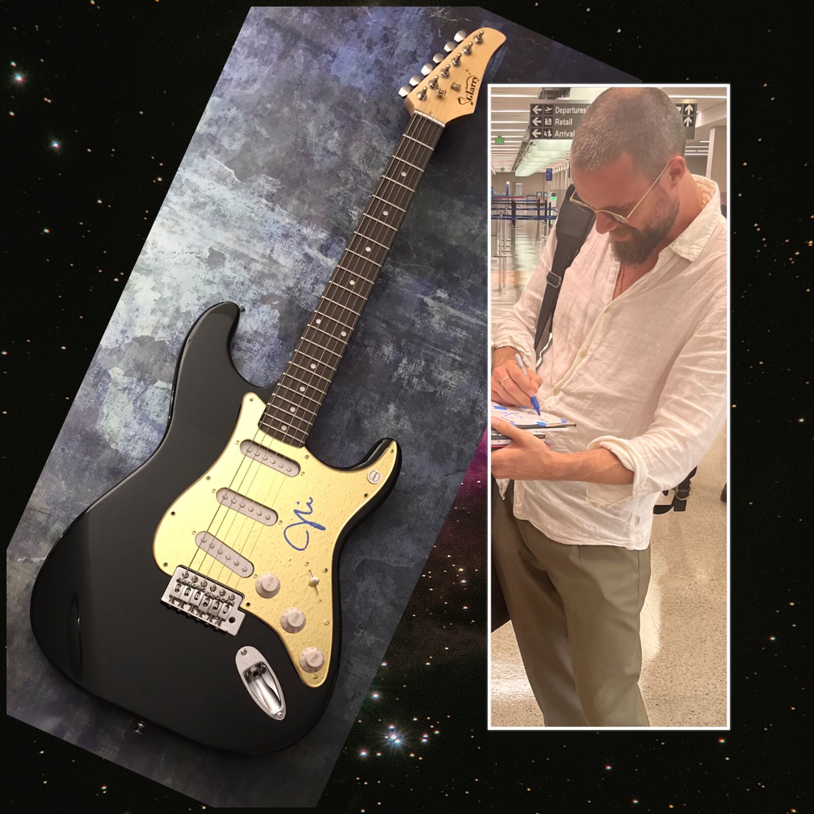 GFA Real Love Baby Star * FATHER JOHN MISTY * Signed Electric Guitar PROOF COA