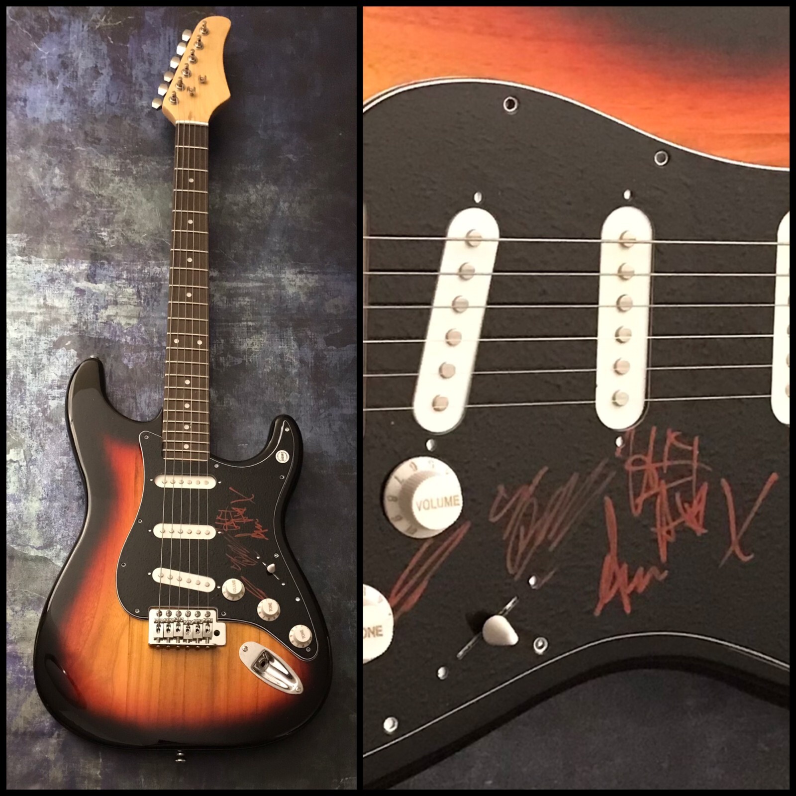 GFA Vincent Torres x4 Band * AWAKE AT LAST * Signed Electric Guitar PROOF COA