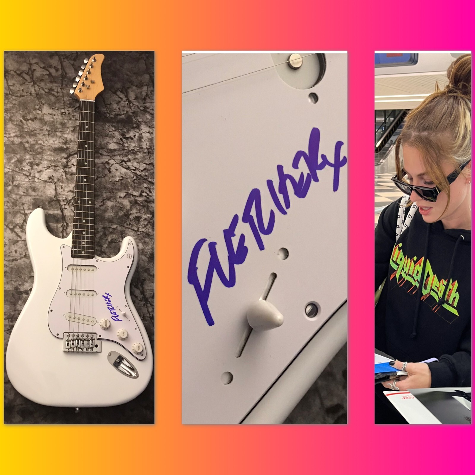 GFA Becky's So Hot Sexy Star * FLETCHER * Signed Electric Guitar COA