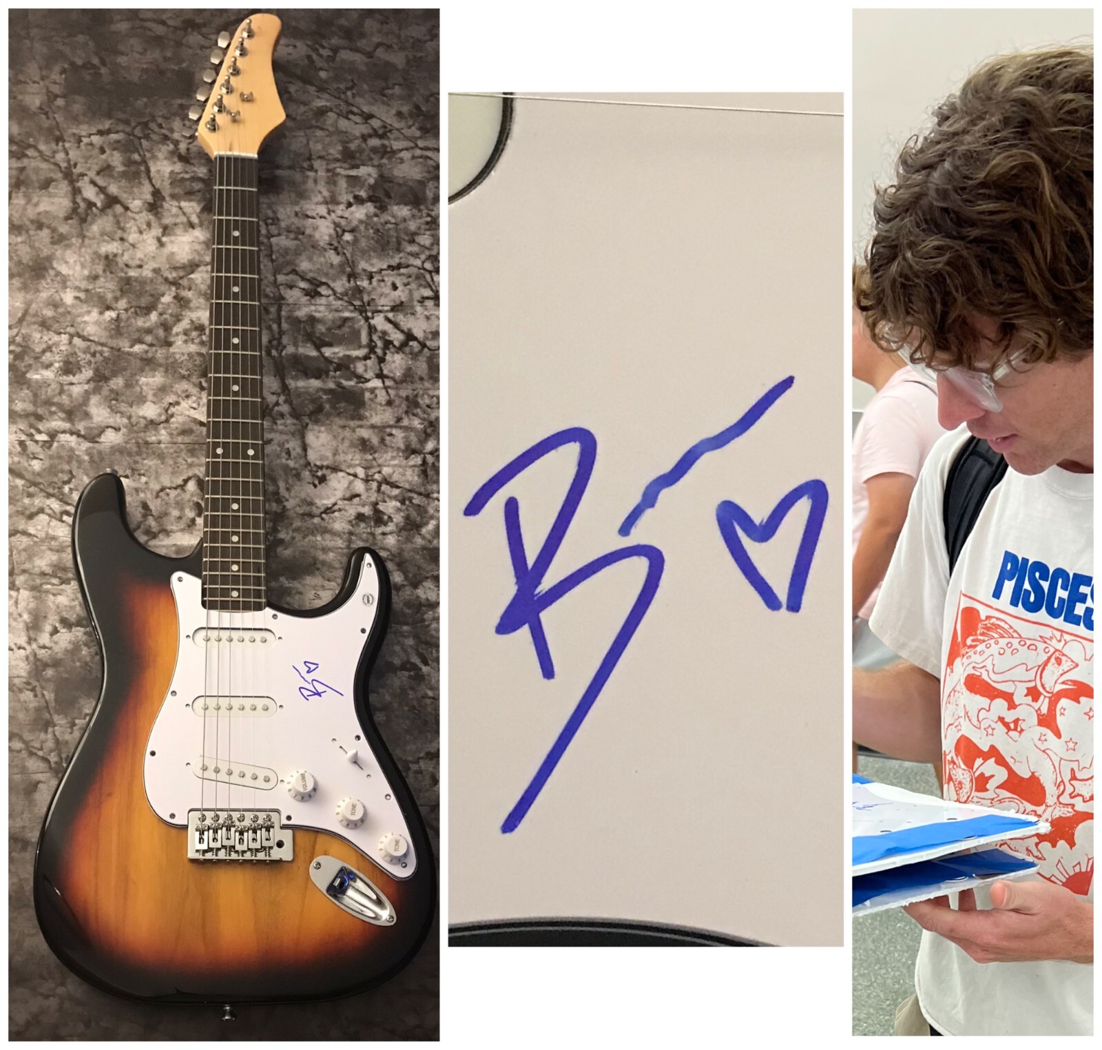 GFA Turnstile Band Star * BRENDAN YATES * Signed Electric Guitar PROOF COA