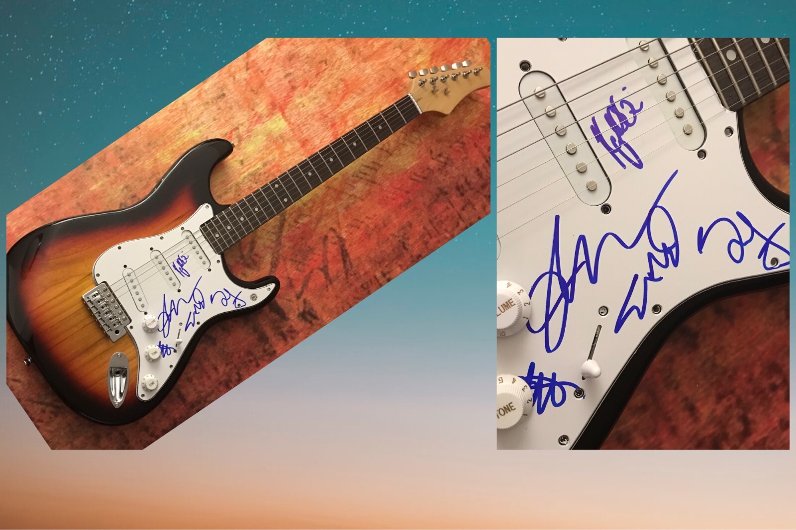 GFA John Gourley x5 Band * PORTUGAL. THE MAN * Signed Electric Guitar COA