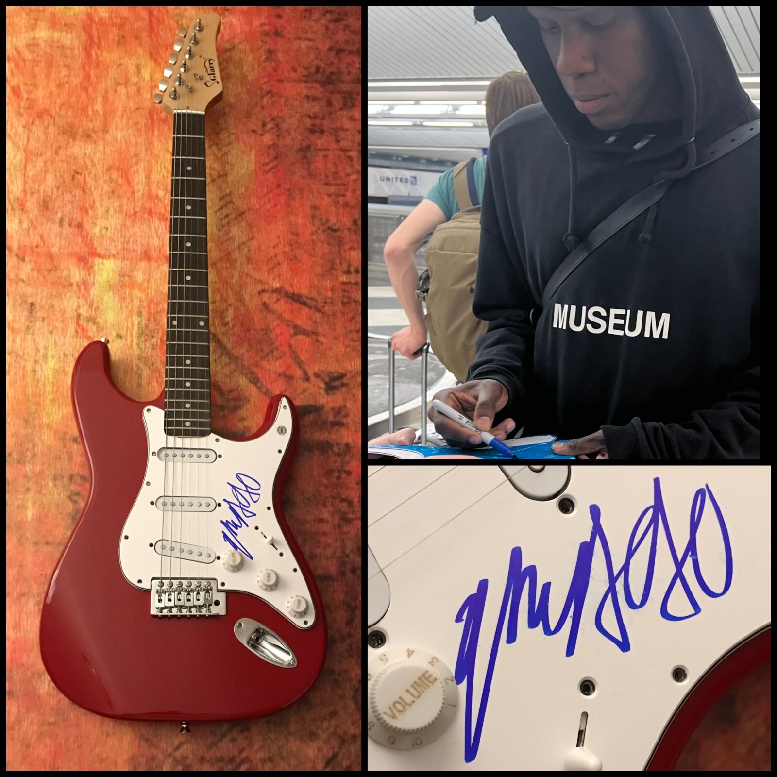 GFA Heaven to a Tortured Man * YVES TUMOR * Signed Electric Guitar PROOF COA