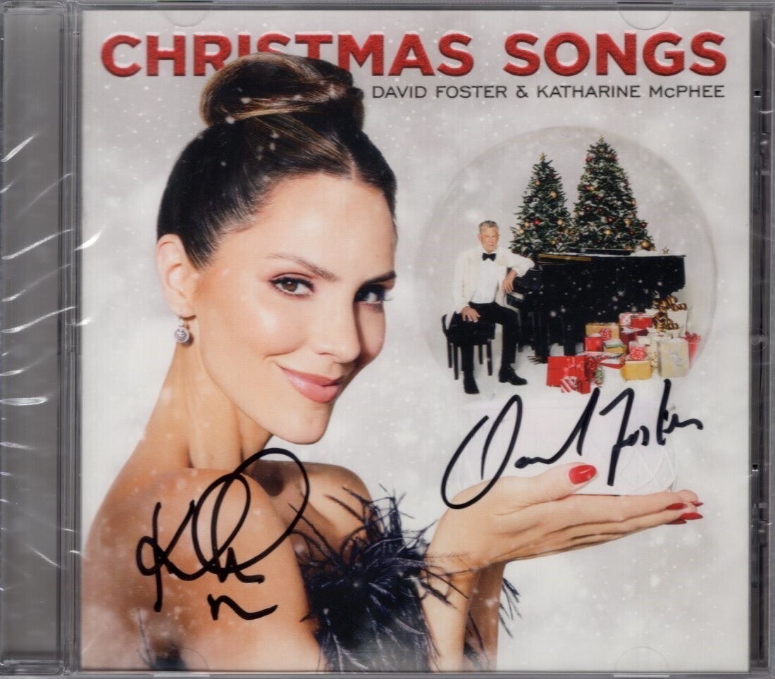DAVID FOSTER and KATHARINE MCPHEE Signed CHRISTMAS SONGS CD Booklet Insert