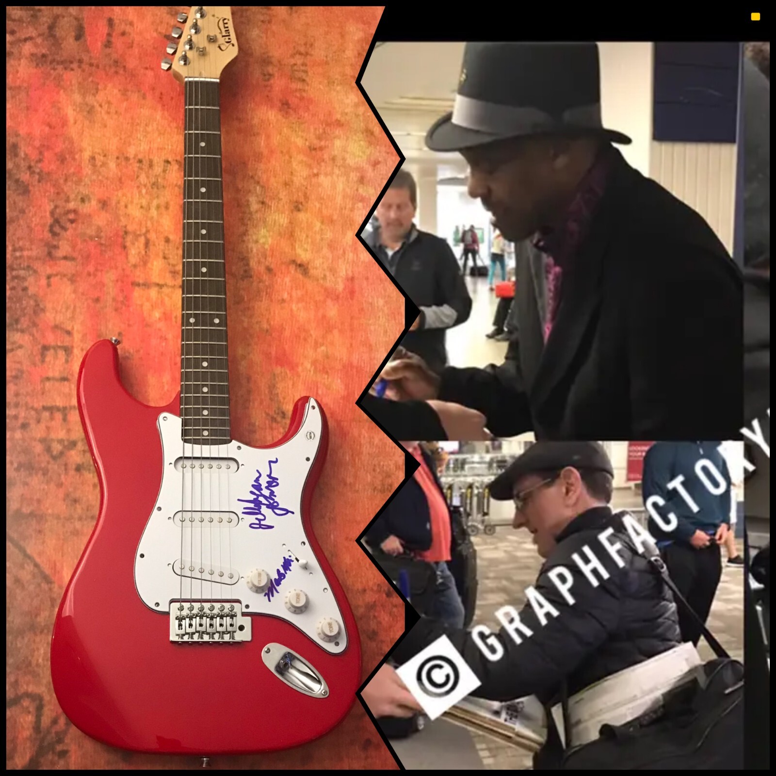 GFA Jellybean and Monte x2 Band * THE TIME * Signed Electric Guitar PROOF AD COA