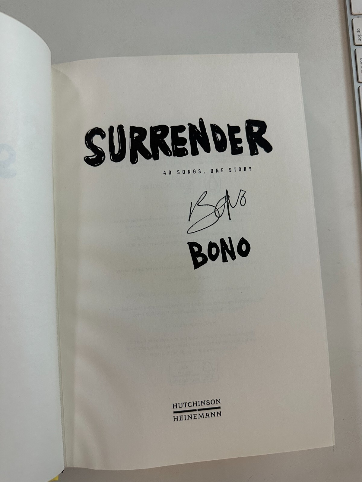BONO SIGNED 