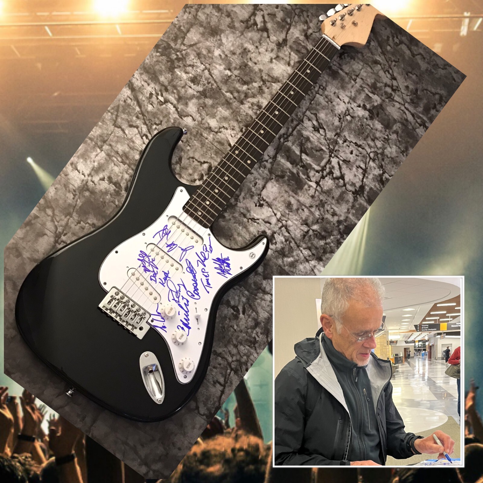 GFA Funk Full x10 Band * TOWER OF POWER * Signed Electric Guitar PROOF COA