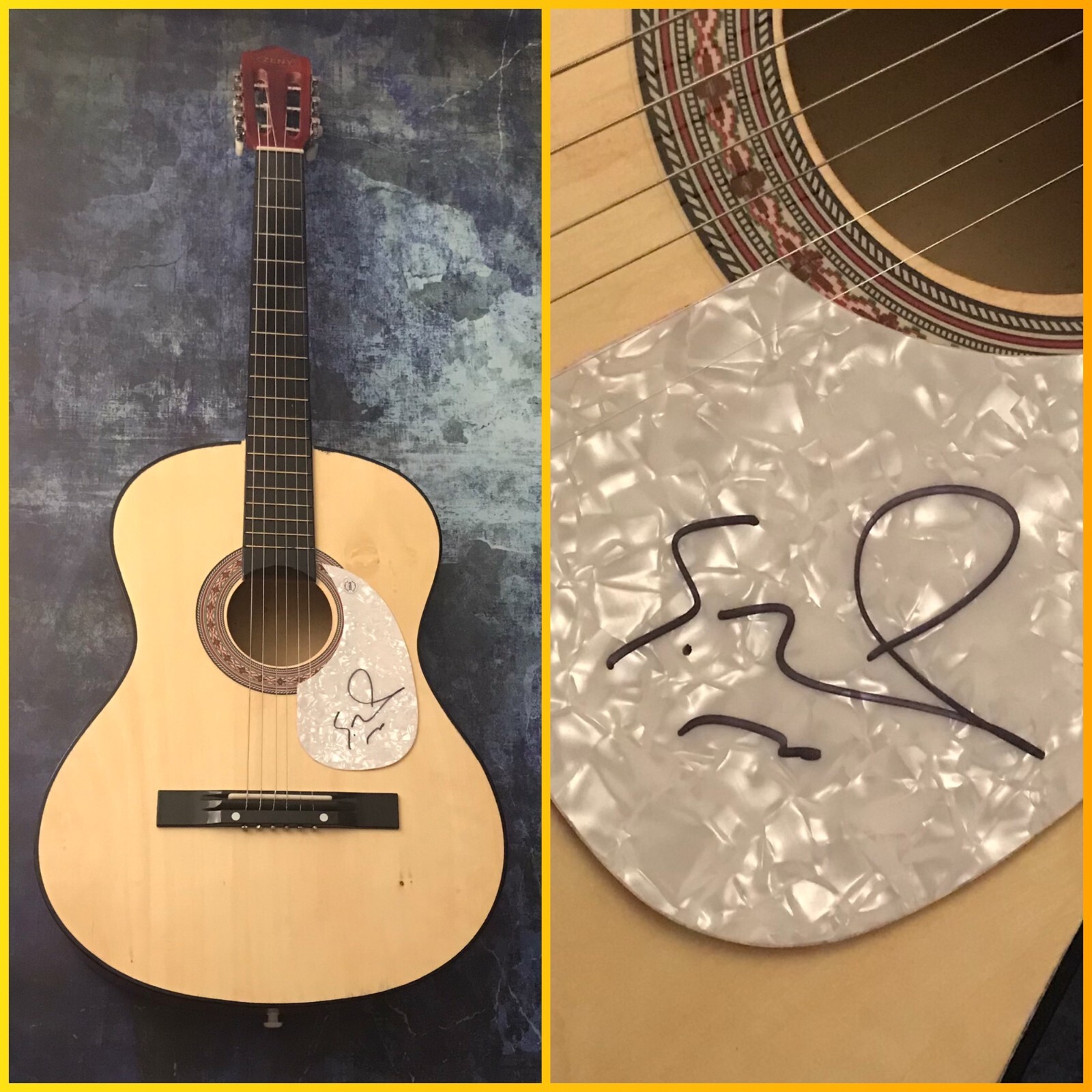 GFA Okay, it's Alright With Me * ERIC HUTCHINSON * Signed Acoustic Guitar COA
