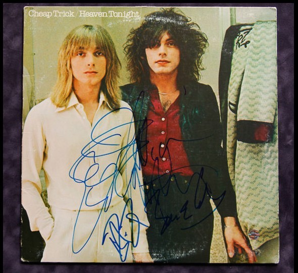 GFA Heaven Tonight * CHEAP TRICK * Signed Record Album AD3 PROOF COA