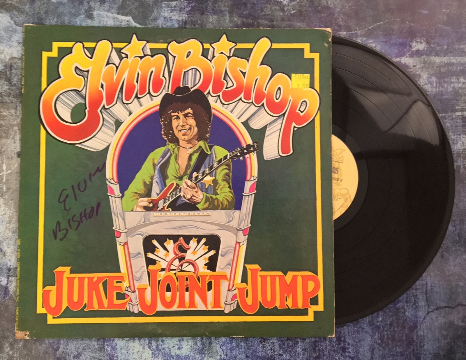 GFA Juke Joint Jump * ELVIN BISHOP * Signed Record Vinyl Album PROOF E1 COA