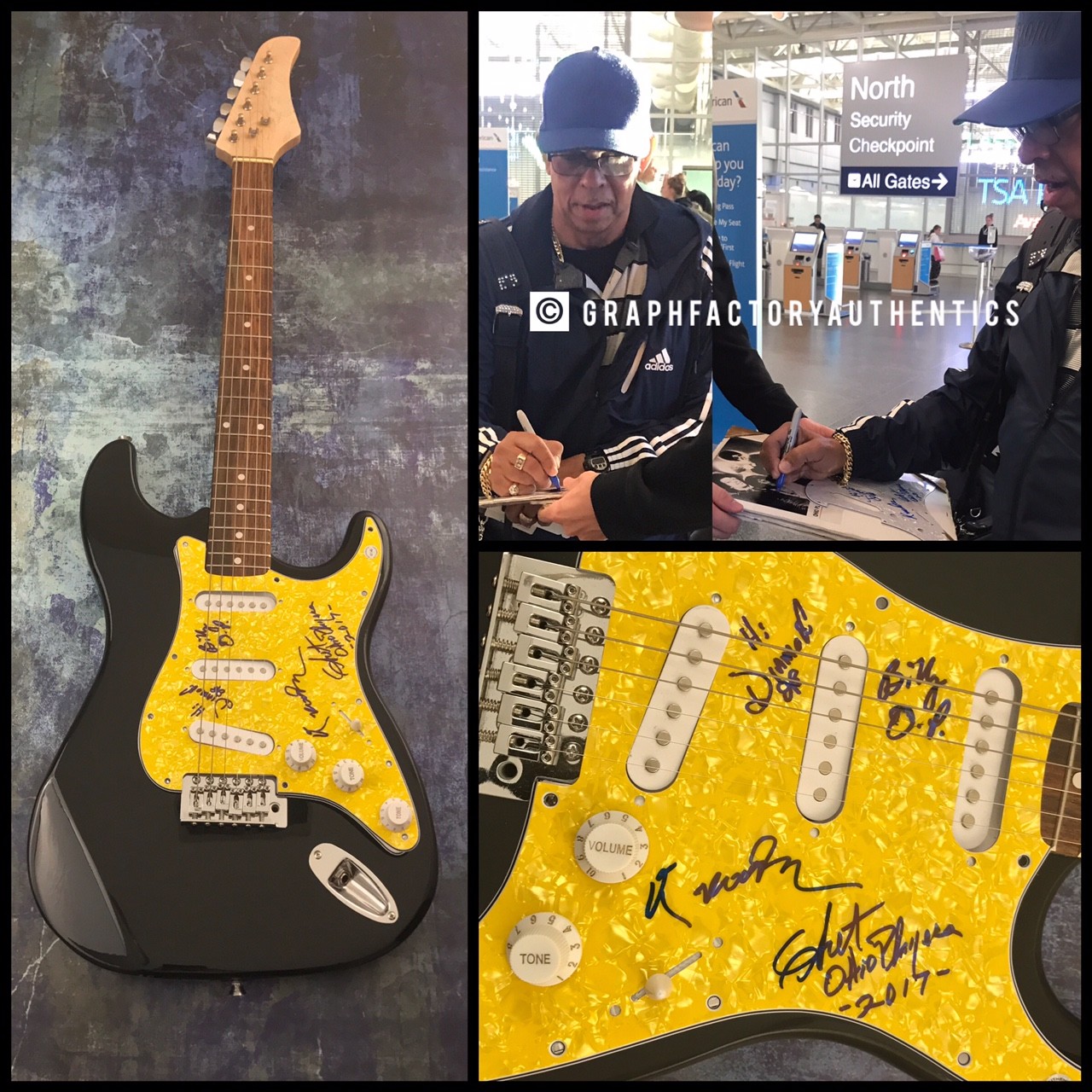 GFA Diamond Kuumba x4 Band * OHIO PLAYERS * Signed Electric Guitar PROOF AD4 COA