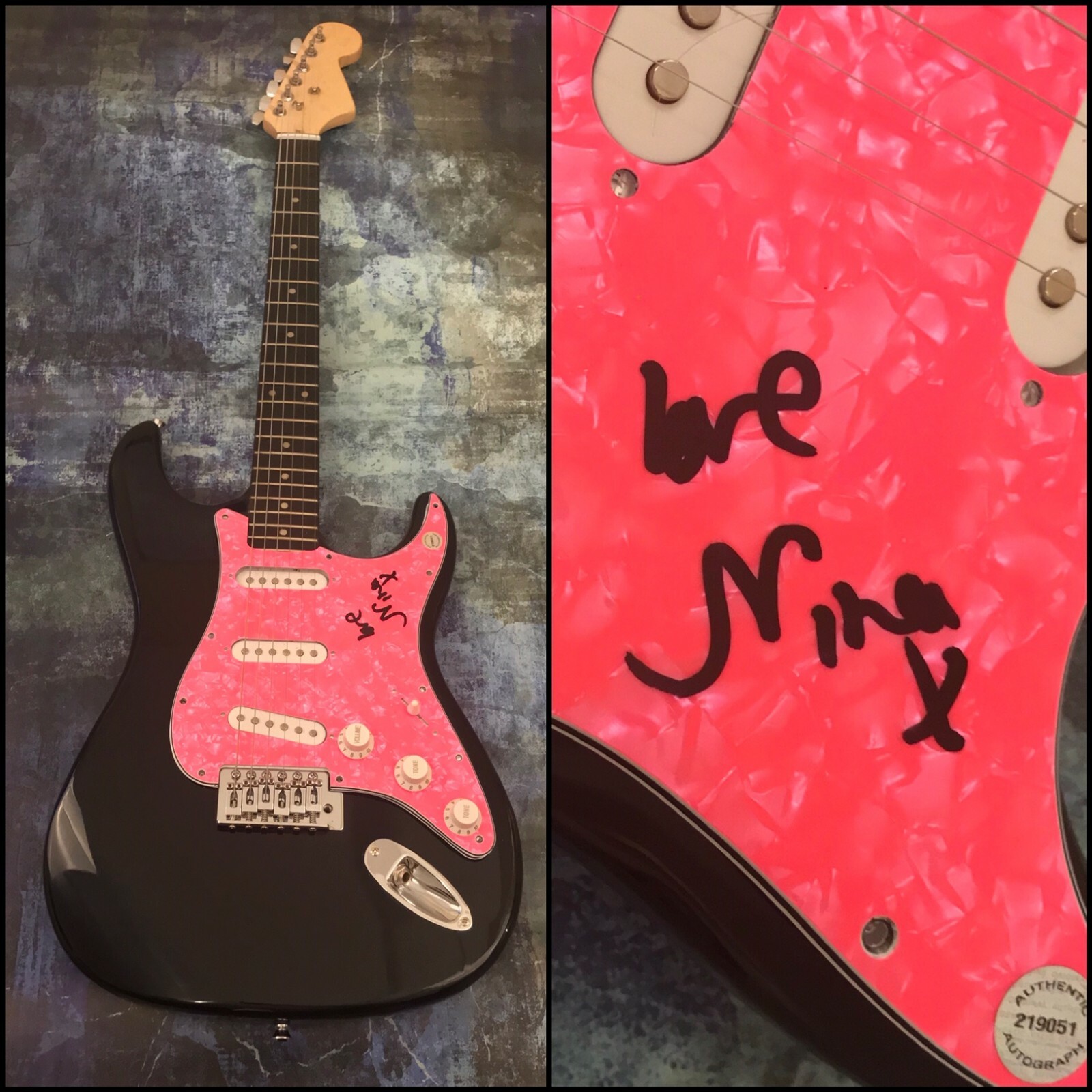 GFA Stay Out Sexy Rock Star * NINA NESBITT * Signed Electric Guitar COA