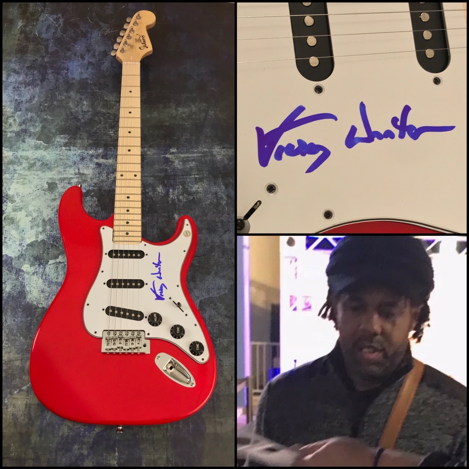 GFA Bela Fleck Bassist * VICTOR WOOTEN * Signed Autograph Electric Guitar V2 COA