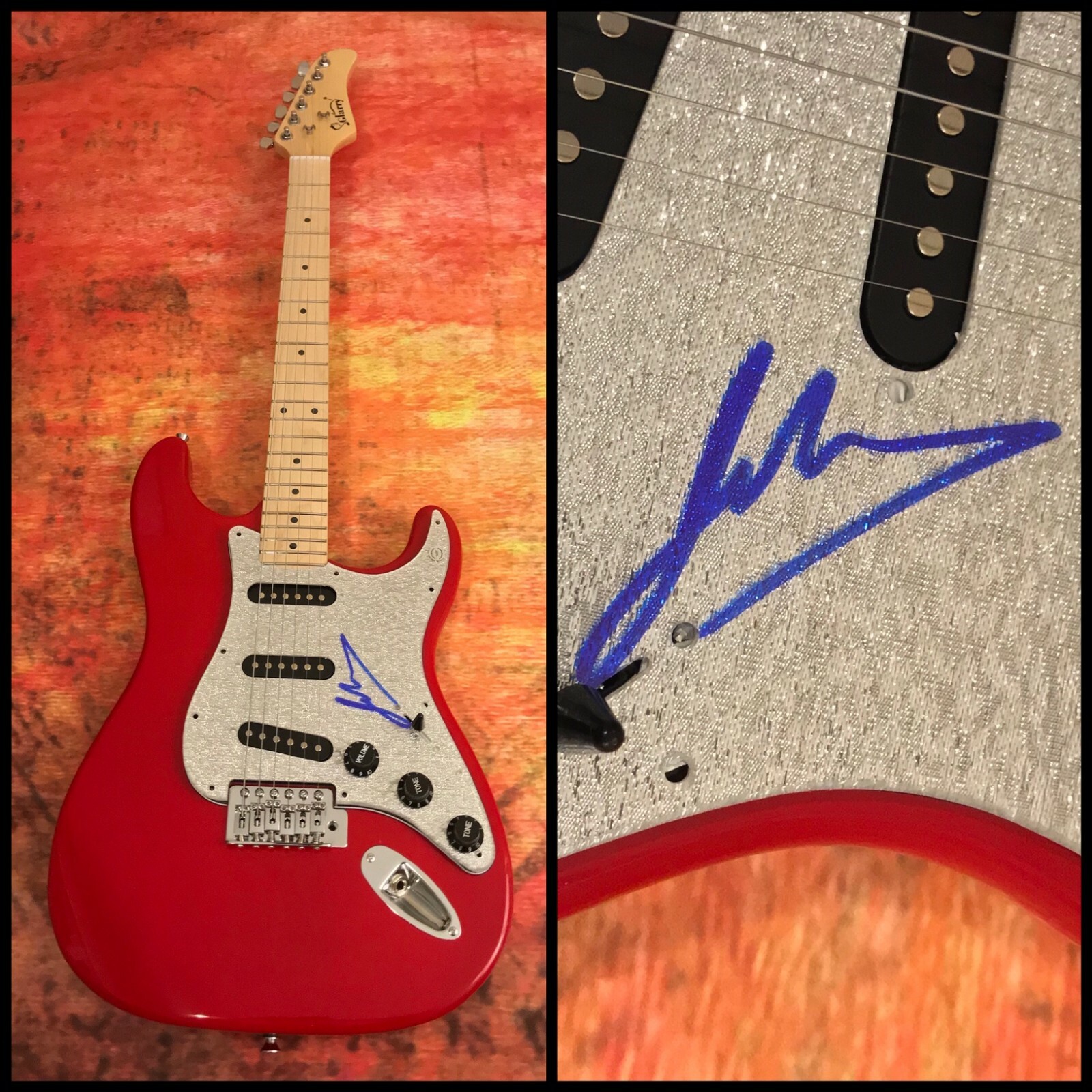 GFA Goo Goo Dolls Band Iris * JOHN RZEZNIK * Signed Electric Red Guitar COA