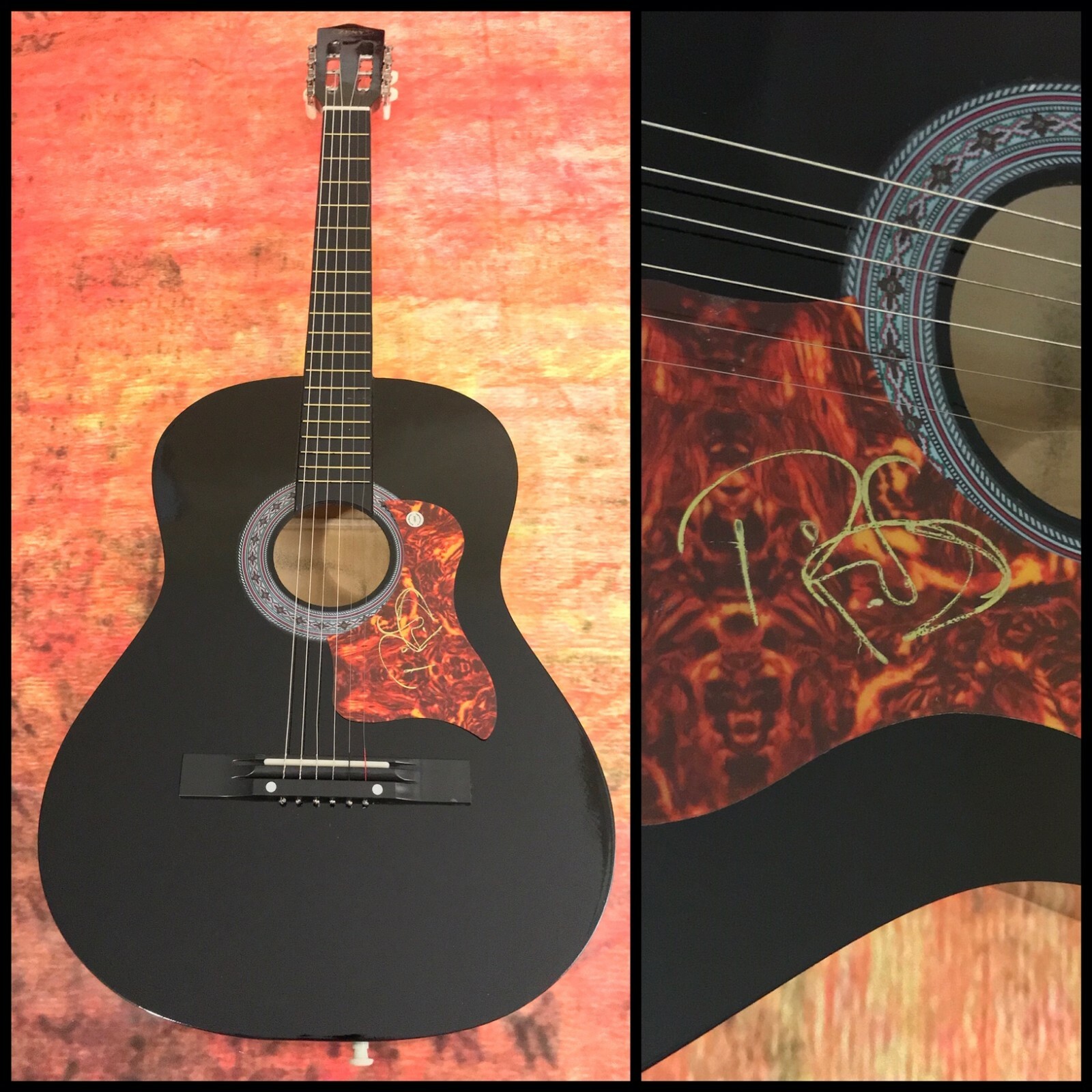 GFA Home & Raging Fire Star * PHILLIP PHILLIPS * Signed Acoustic Guitar P2 COA