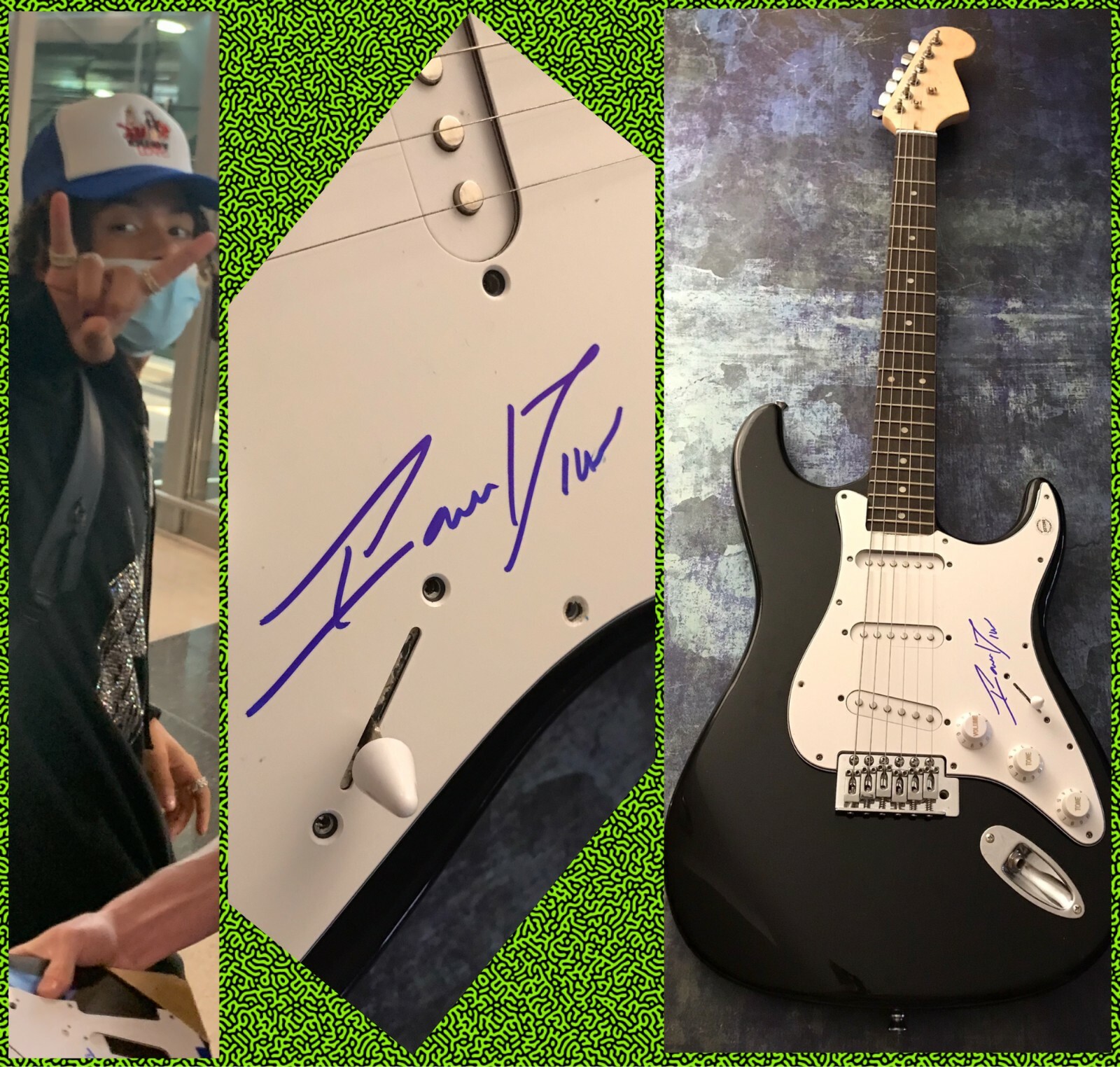 GFA Mood & Sick and Tired Star * IANN DIOR * Signed Electric Guitar PROOF COA