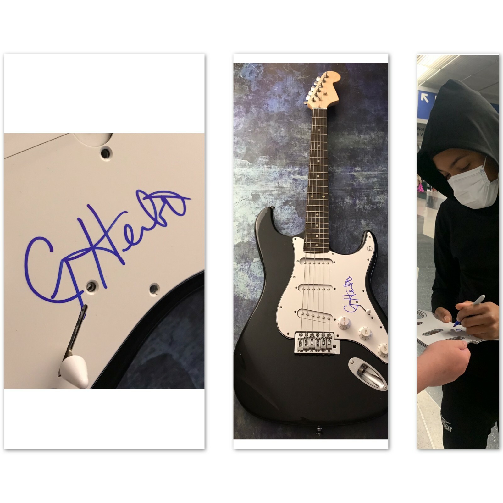 GFA PTSD 25 Street Loaded * G HERBO * Signed Electric Guitar PROOF G2 COA
