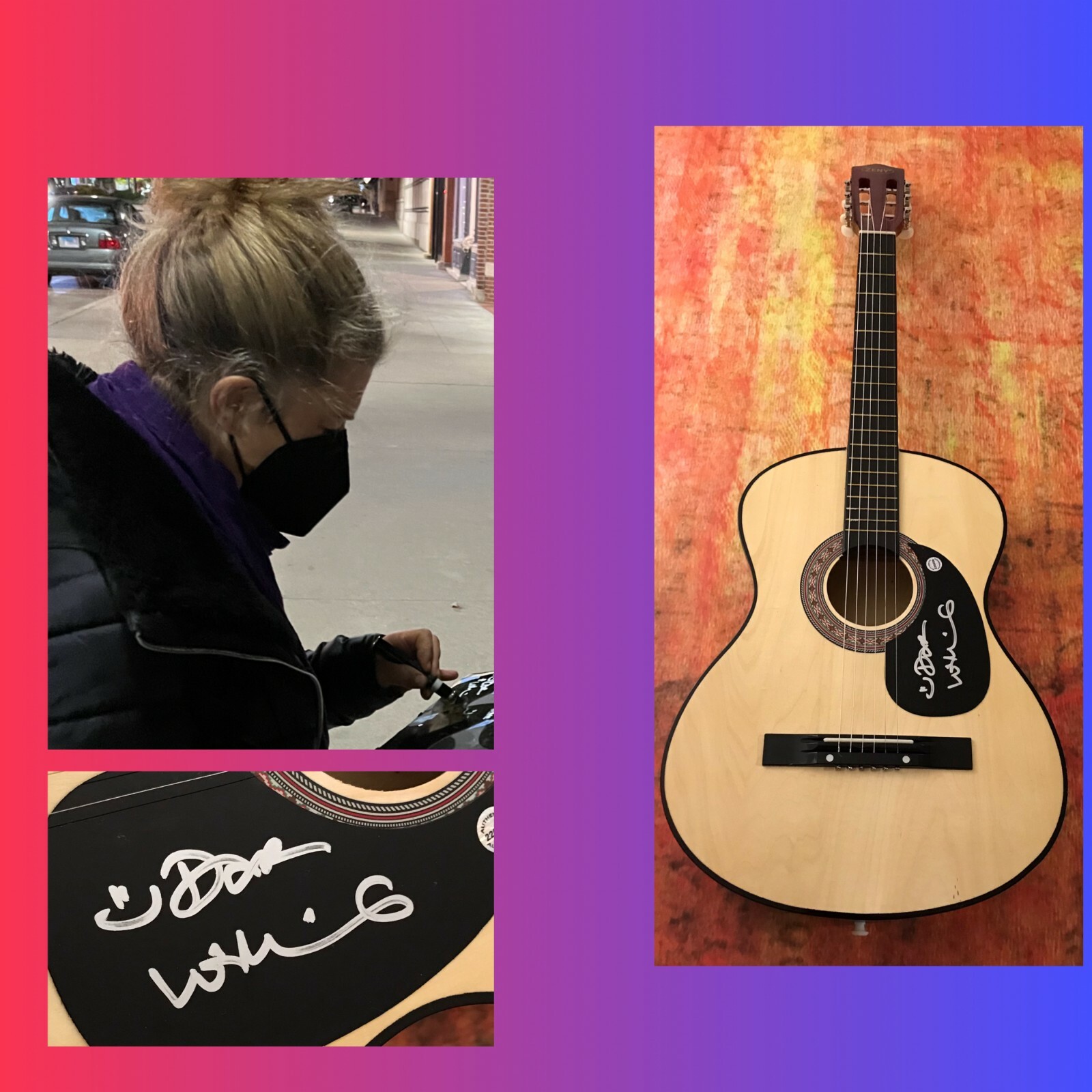 GFA Iowa Mortal City * DAR WILLIAMS * Signed Acoustic Guitar PROOF D1 COA