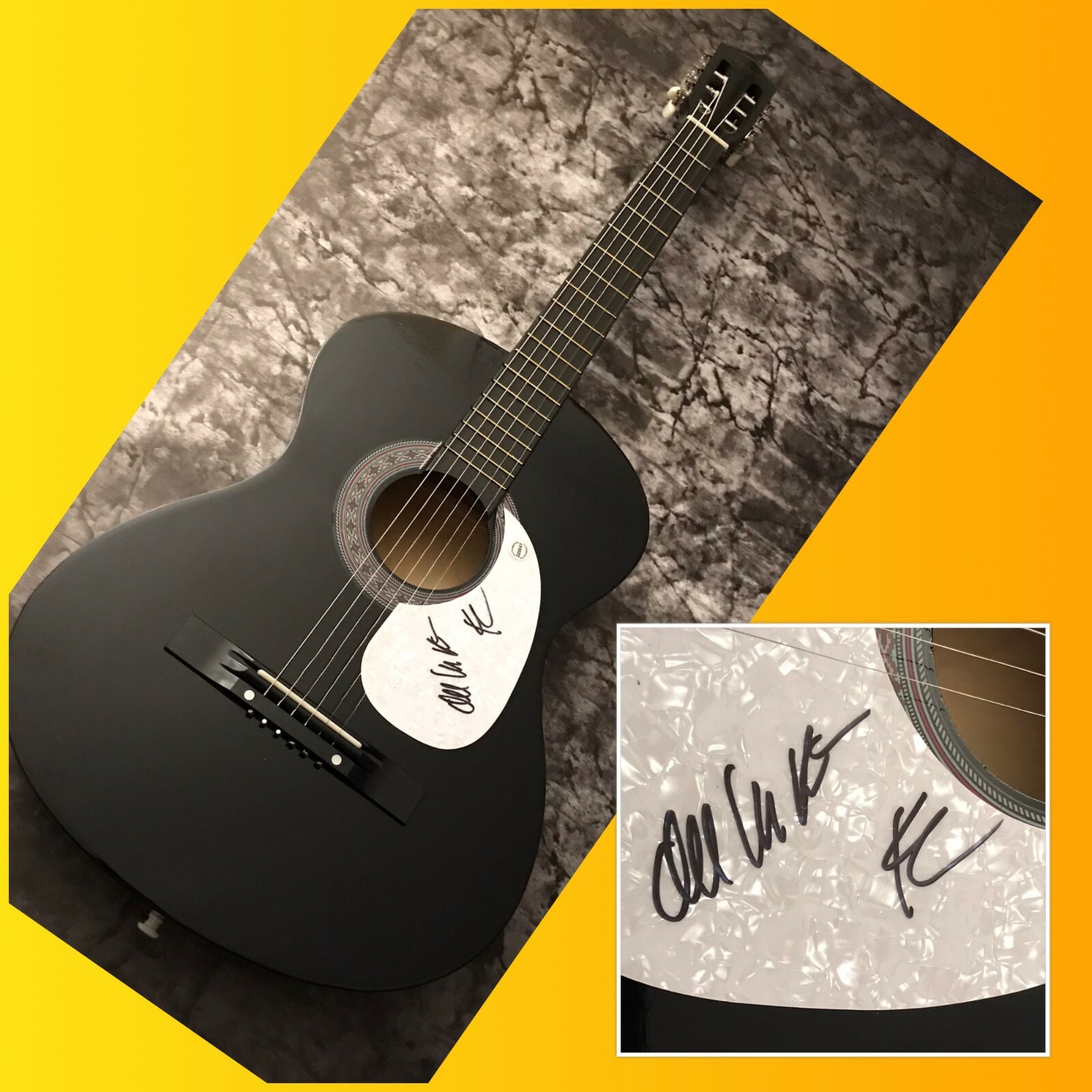 GFA KC and the Sunshine Band * HARRY WAYNE CASEY * Signed Acoustic Guitar K2 COA