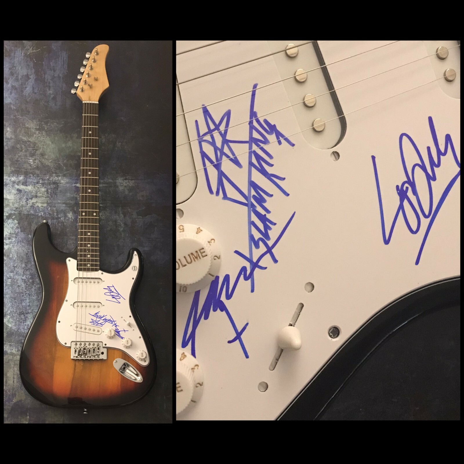 GFA Jason Evans x3 Band * INGESTED * Signed Electric Guitar PROOF COA