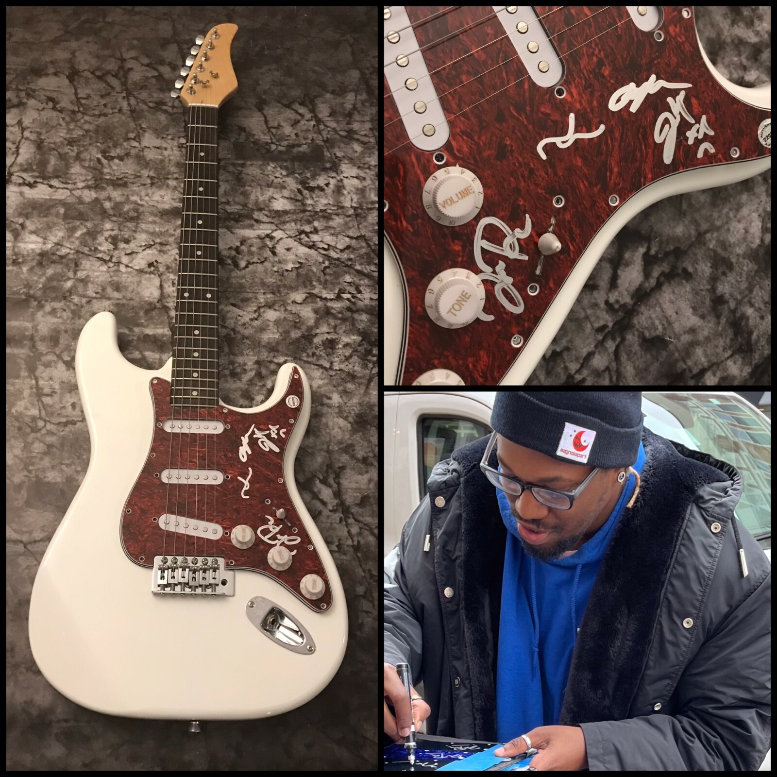 GFA Joshua Roberts x4 Band * MAGNOLIA PARK * Signed Electric Guitar PROOF COA