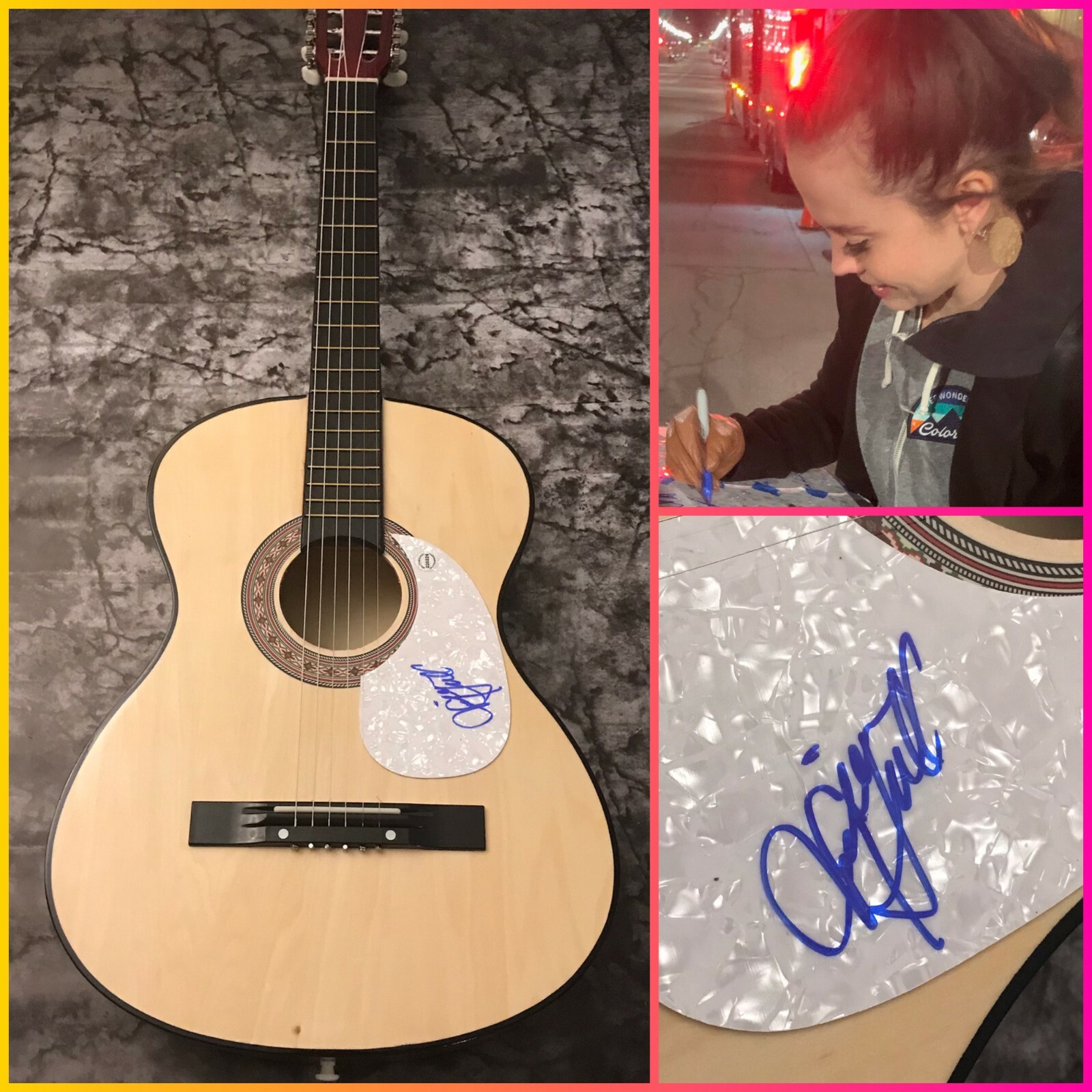 GFA How Long 25 Trips Star * SIERRA HULL * Signed Acoustic Guitar PROOF COA