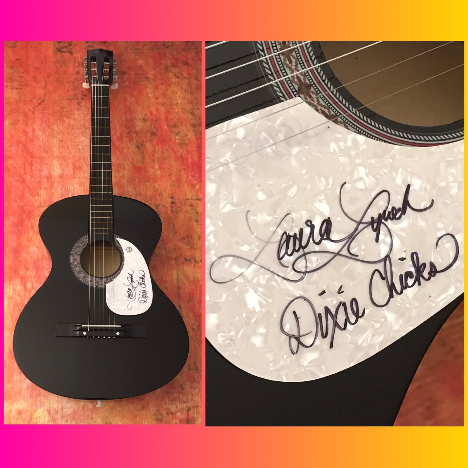 GFA The Dixie Chicks Original * LAURA LYNCH * Signed Acoustic Guitar L2 COA