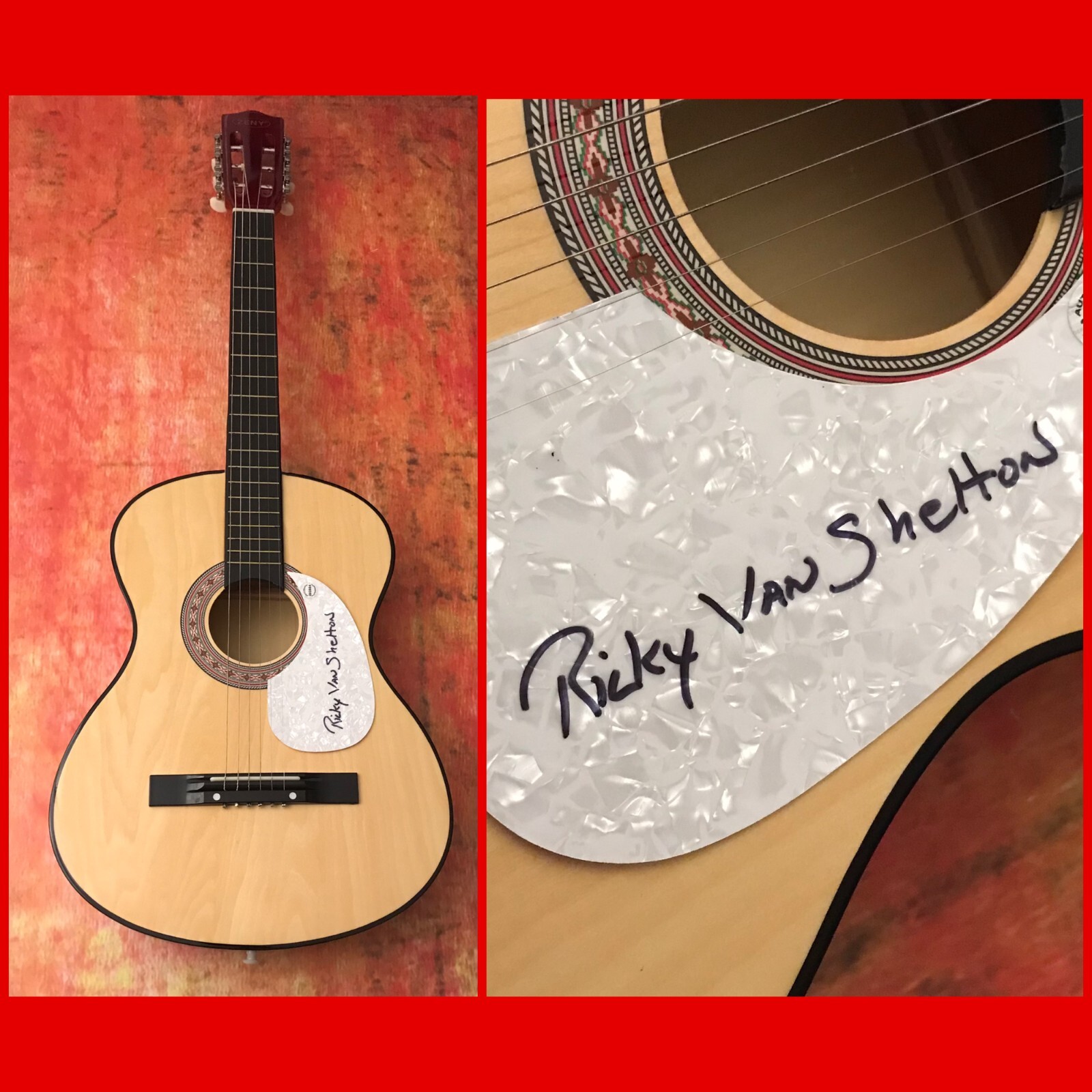 GFA Keep it Between the Lines * RICKY VAN SHELTON * Signed Acoustic Guitar COA