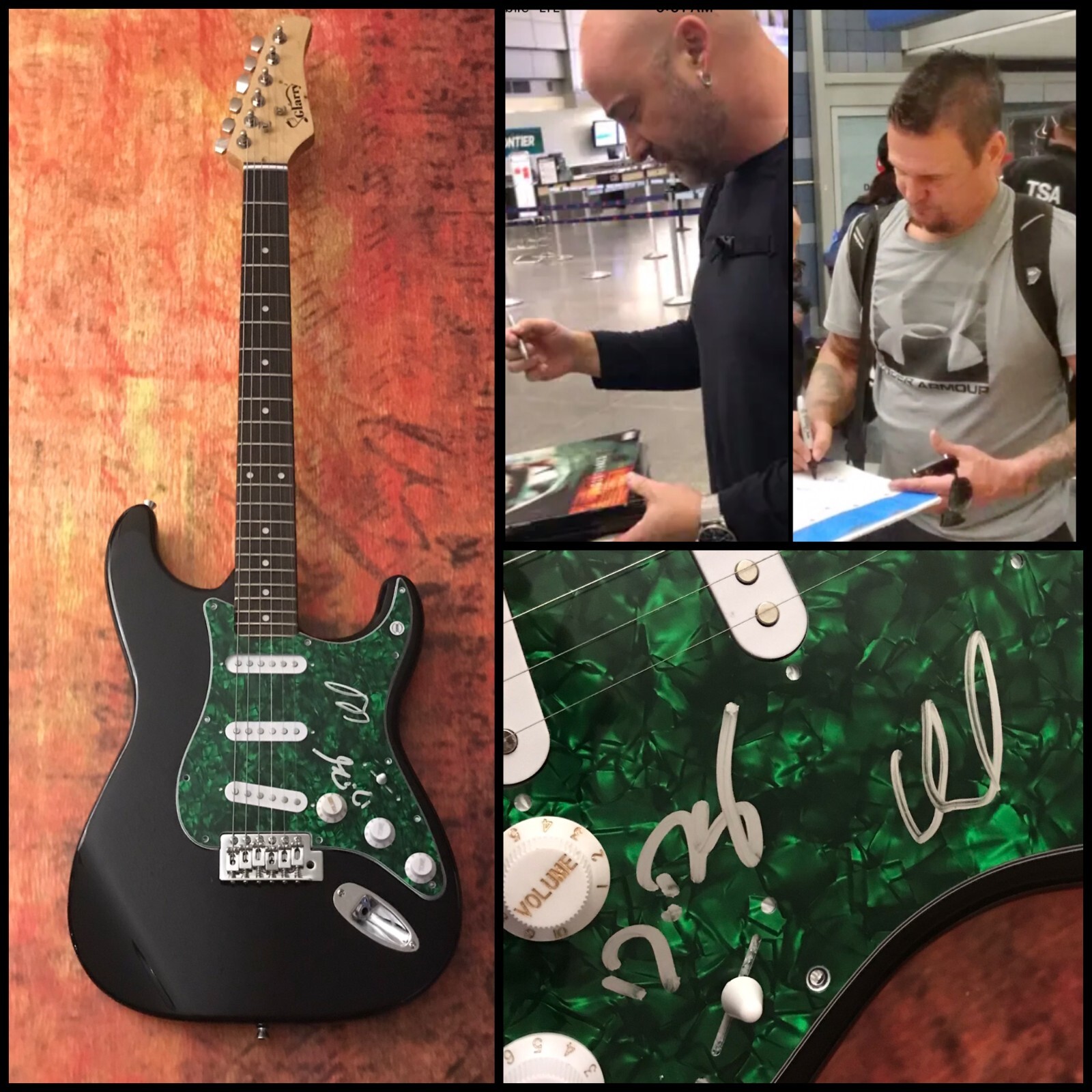 GFA David Draiman & Dan Donegan * DISTURBED * Band Signed Electric Guitar COA