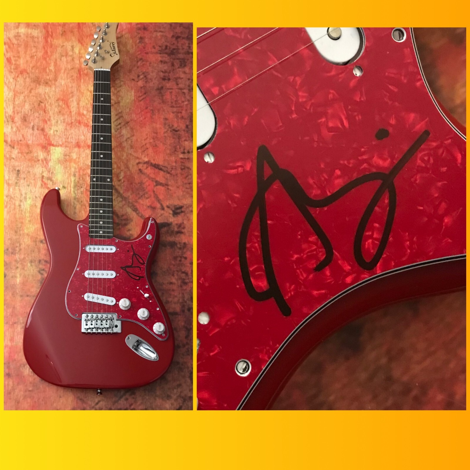 GFA The War on Drugs Band * ADAM GRANDUCIEL * Signed Electric Guitar COA
