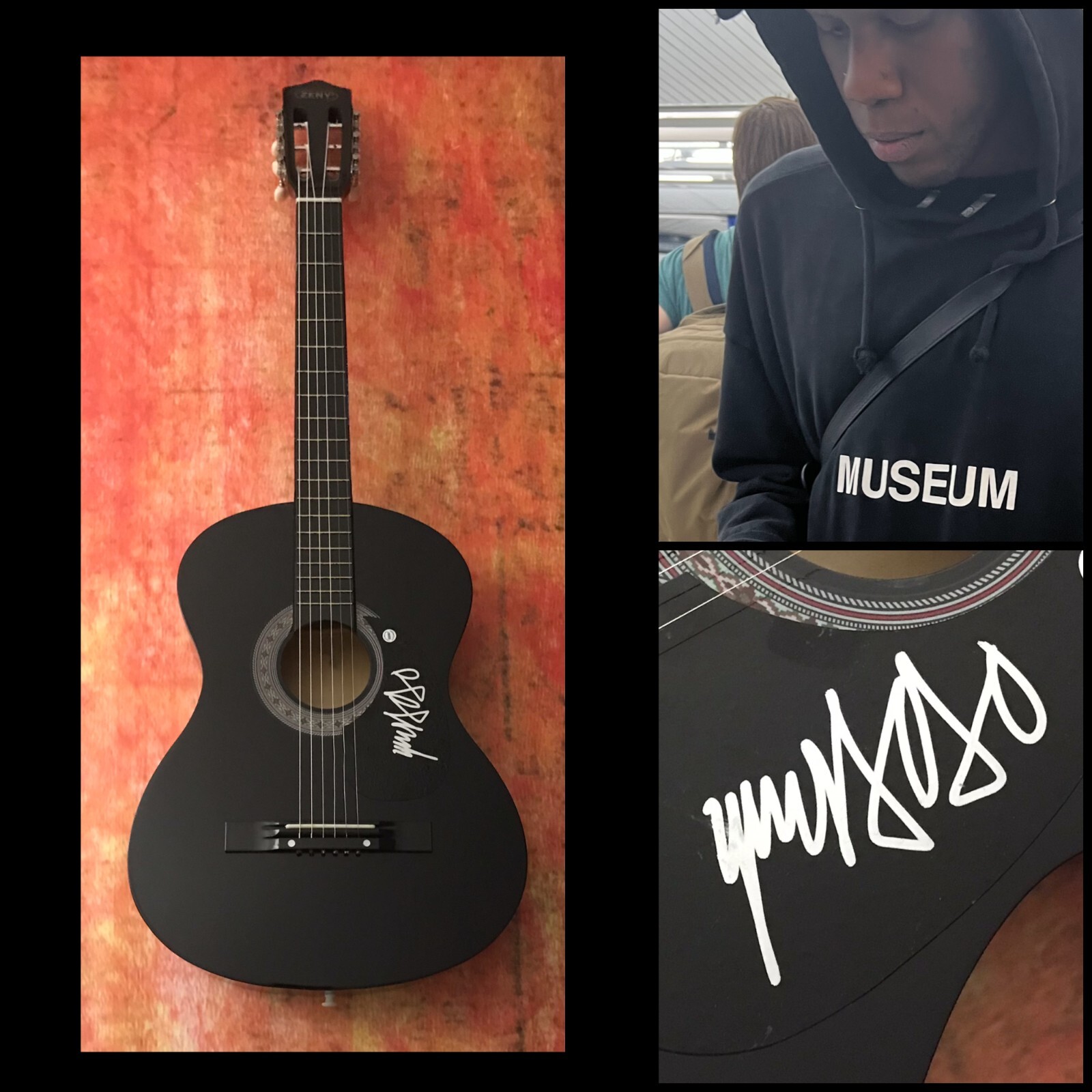 GFA Heaven to a Tortured Man * YVES TUMOR * Signed Acoustic Guitar PROOF B COA