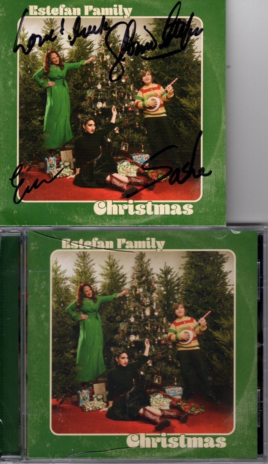 GLORIA, EMILY and SASHA ESTEFAN Signed FAMILY CHRISTMAS CD Booklet Insert