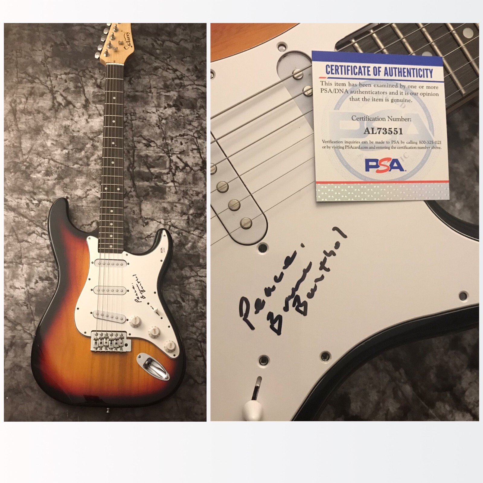 PSA Country Joe & the Fish * BRUCE BARTHOL * Signed Electric Guitar COA
