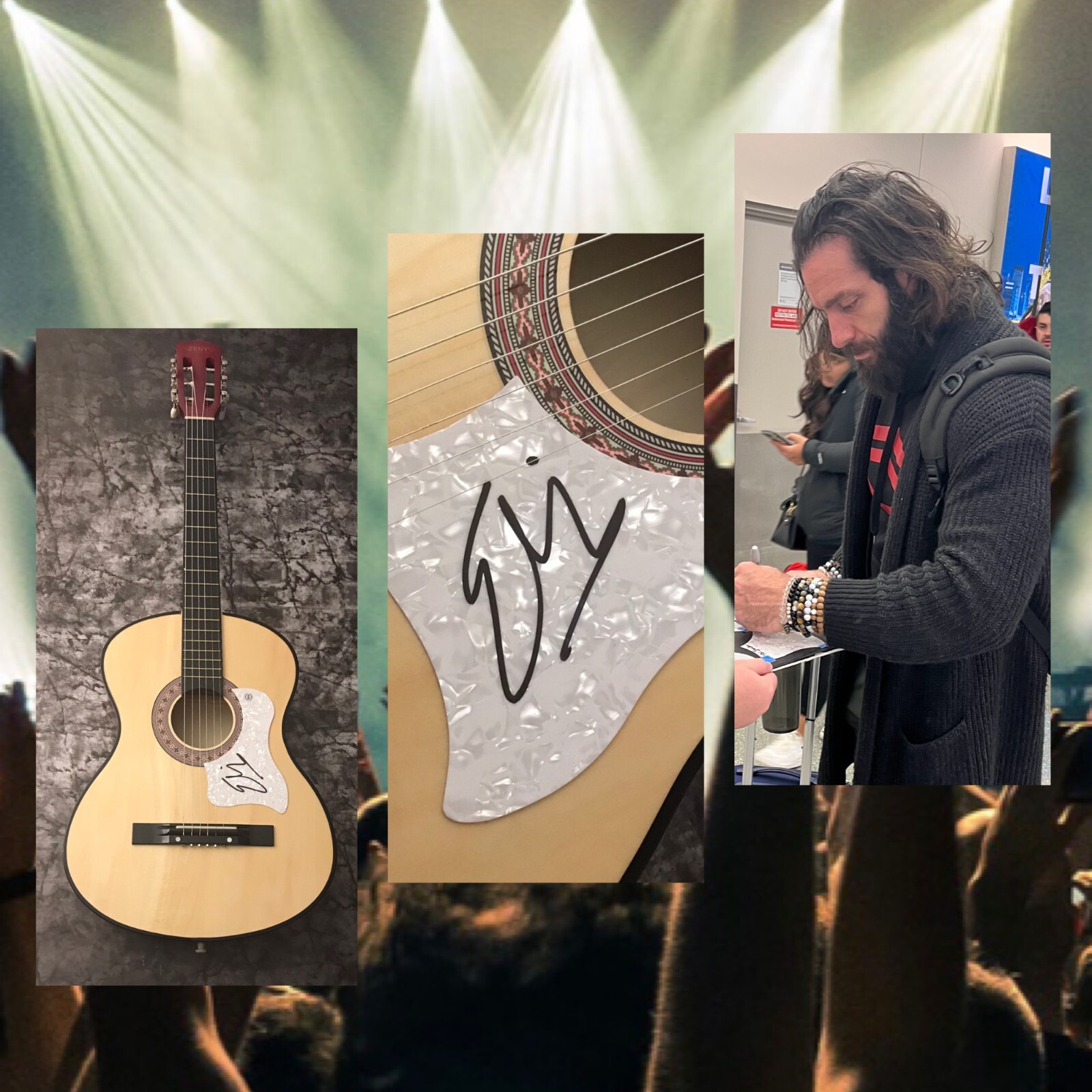 GFA Raw WWE Walk with * ELIAS * Signed Acoustic Guitar EXACT PROOF COA