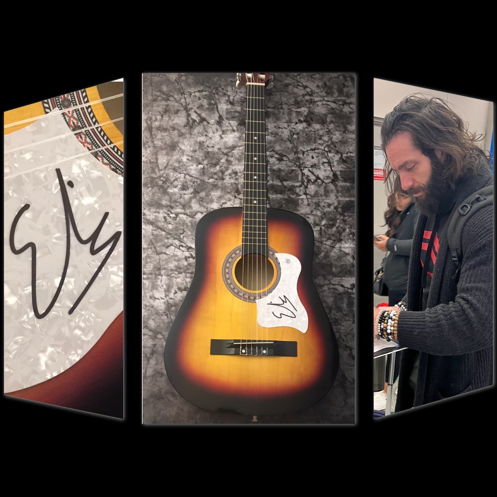 GFA Raw WWE Walk with * ELIAS * Signed Acoustic Guitar EXACT PROOF COA