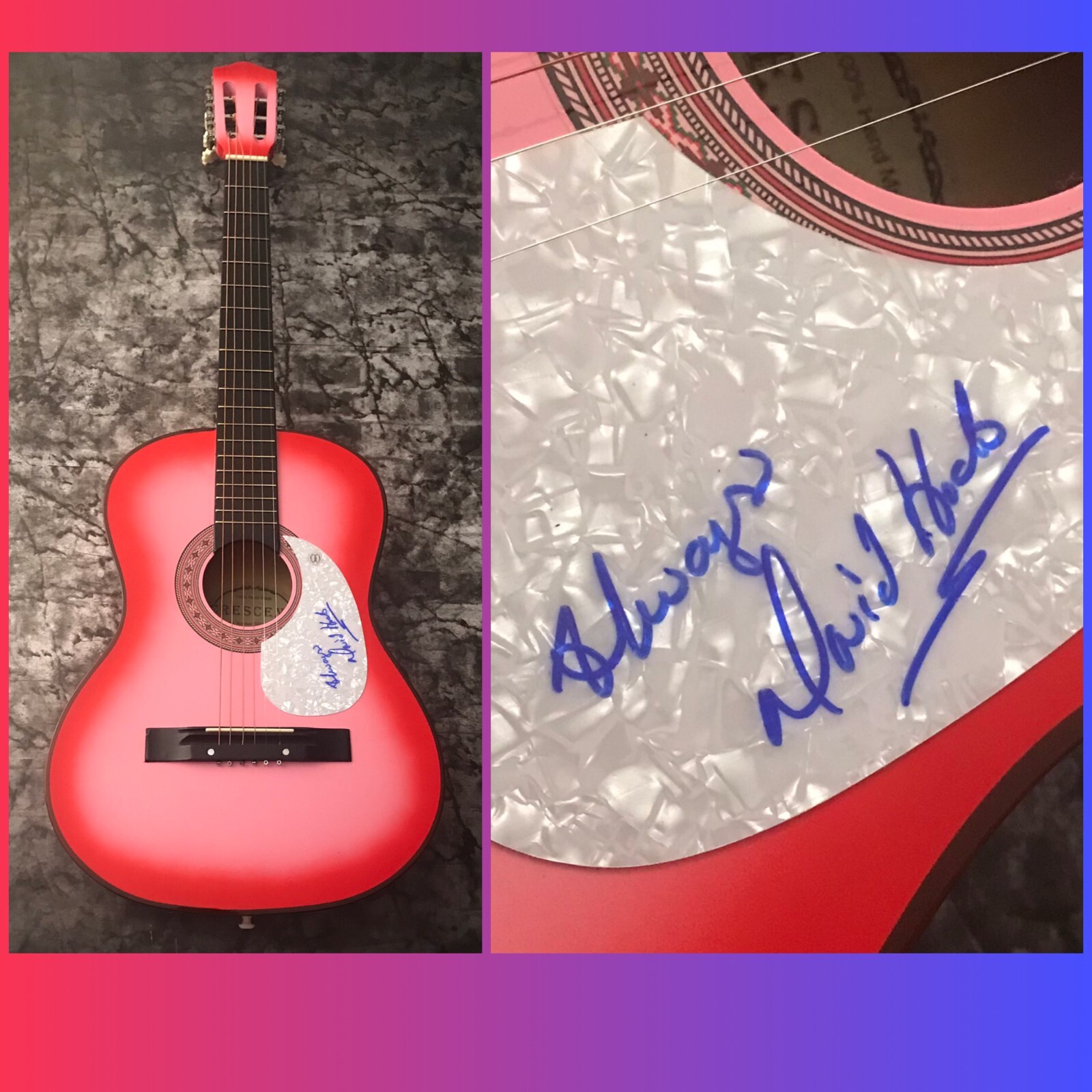GFA The Village People Construction * DAVID HODO * Signed Acoustic Guitar COA