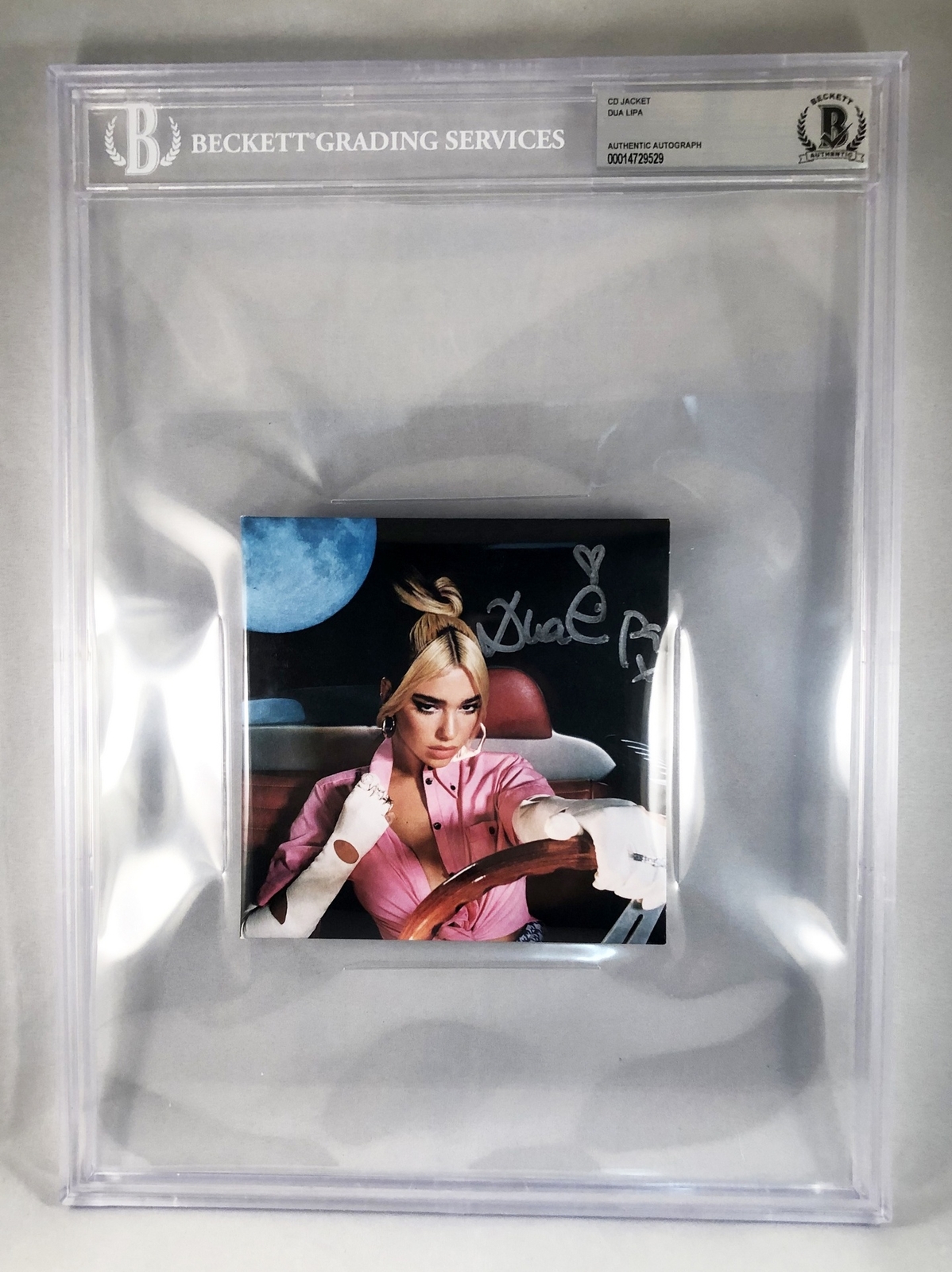 Dua Lipa Signed CD Insert Beckett BAS 3 COA