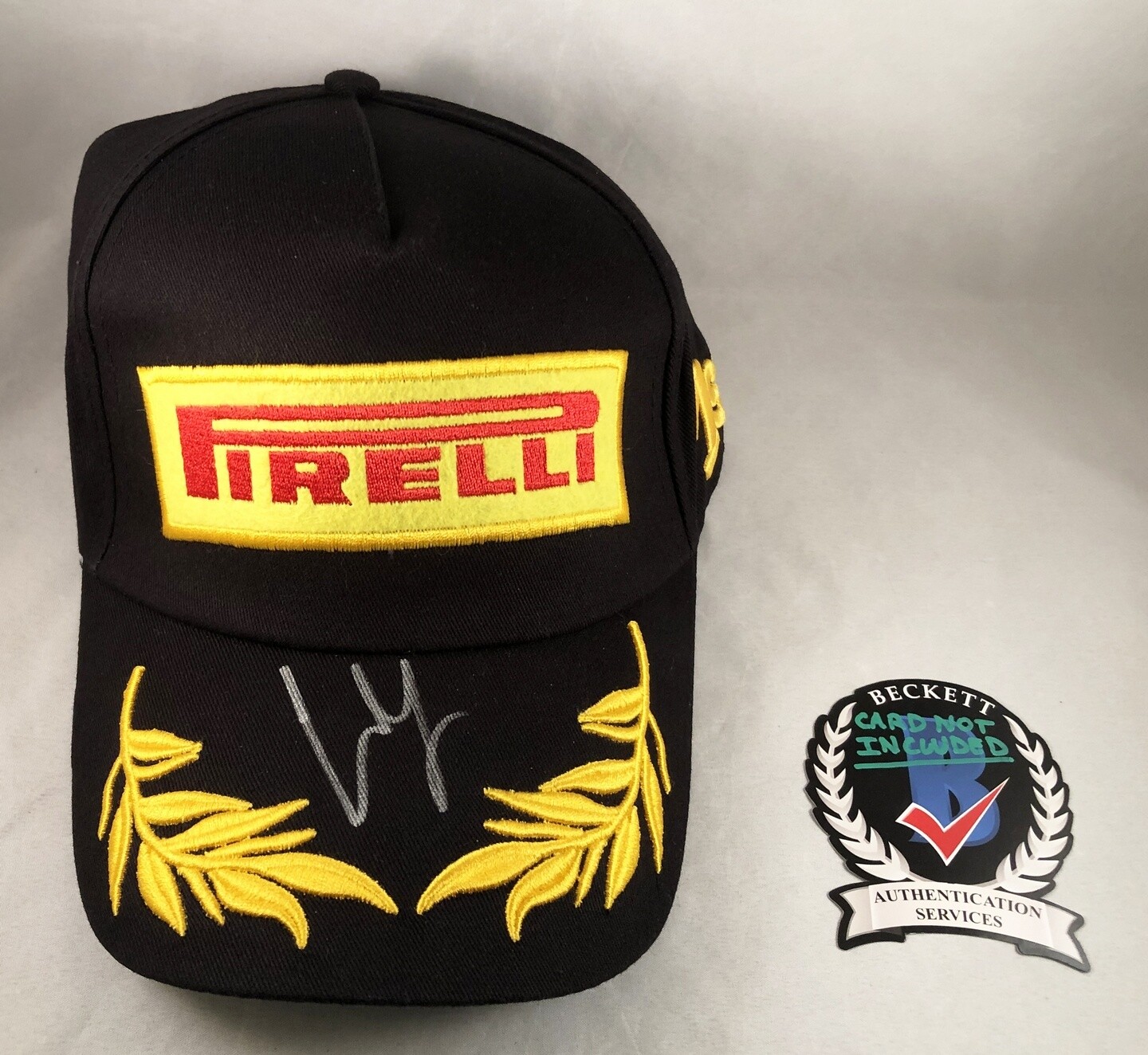 Carlos Sainz Signed Hat Beckett BAS Pirelli Podium Formula 1 F1 Ferrari 1 COA