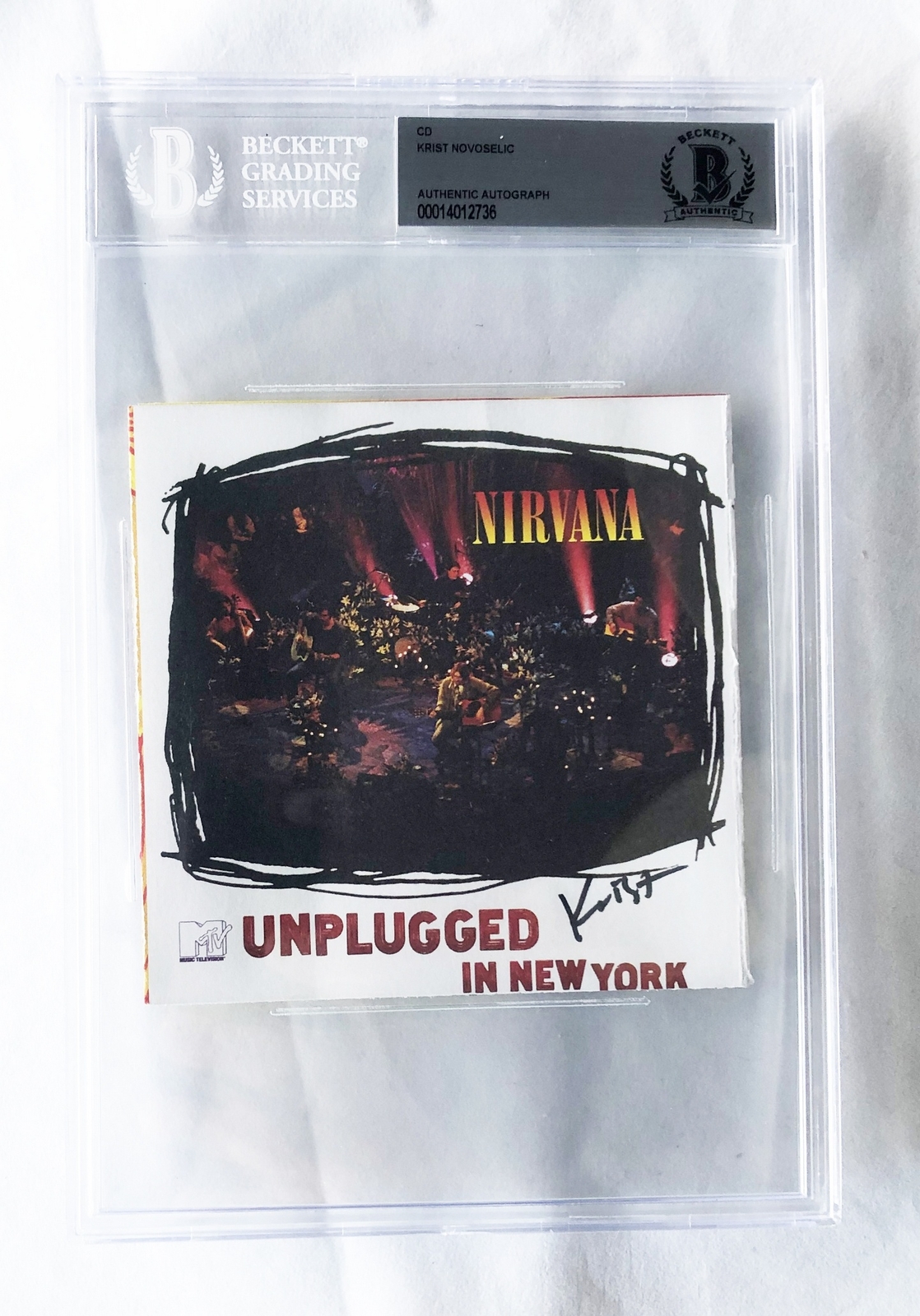 Krist Novoselic Signed CD Cover Beckett BAS Nirvana 4 COA