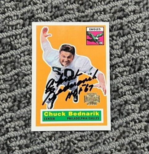 CHUCK BEDNARIK SIGNED AUTOGRAPHED 2001 TOPPS ARCHIVES #16 EAGLES
